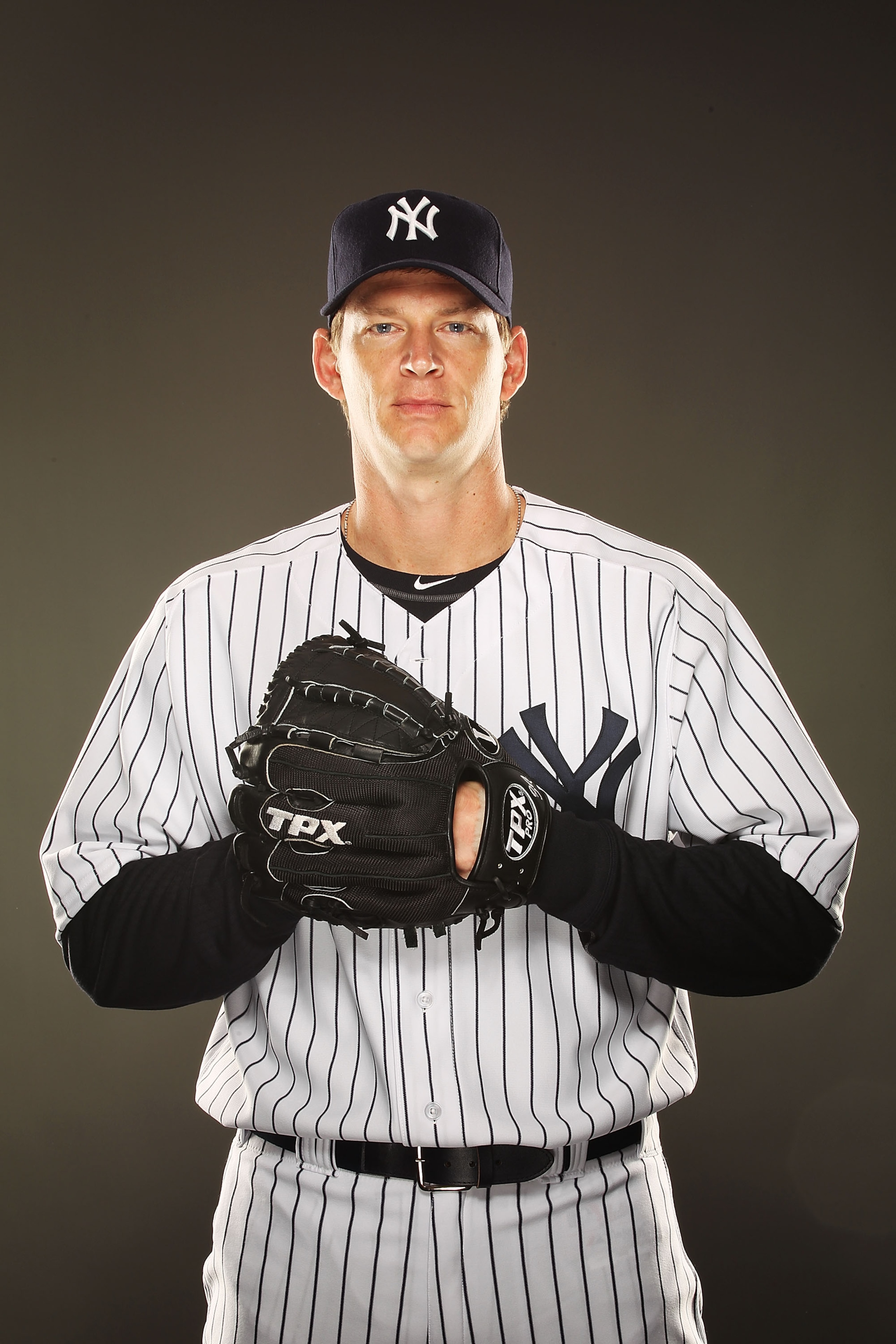TAMPA, FL - FEBRUARY 23:  A.J. Burnett #34 of the New York Yankees poses for a portrait on Photo Day at George M. Steinbrenner Field on February 23, 2011 in Tampa, Florida.  (Photo by Al Bello/Getty Images)