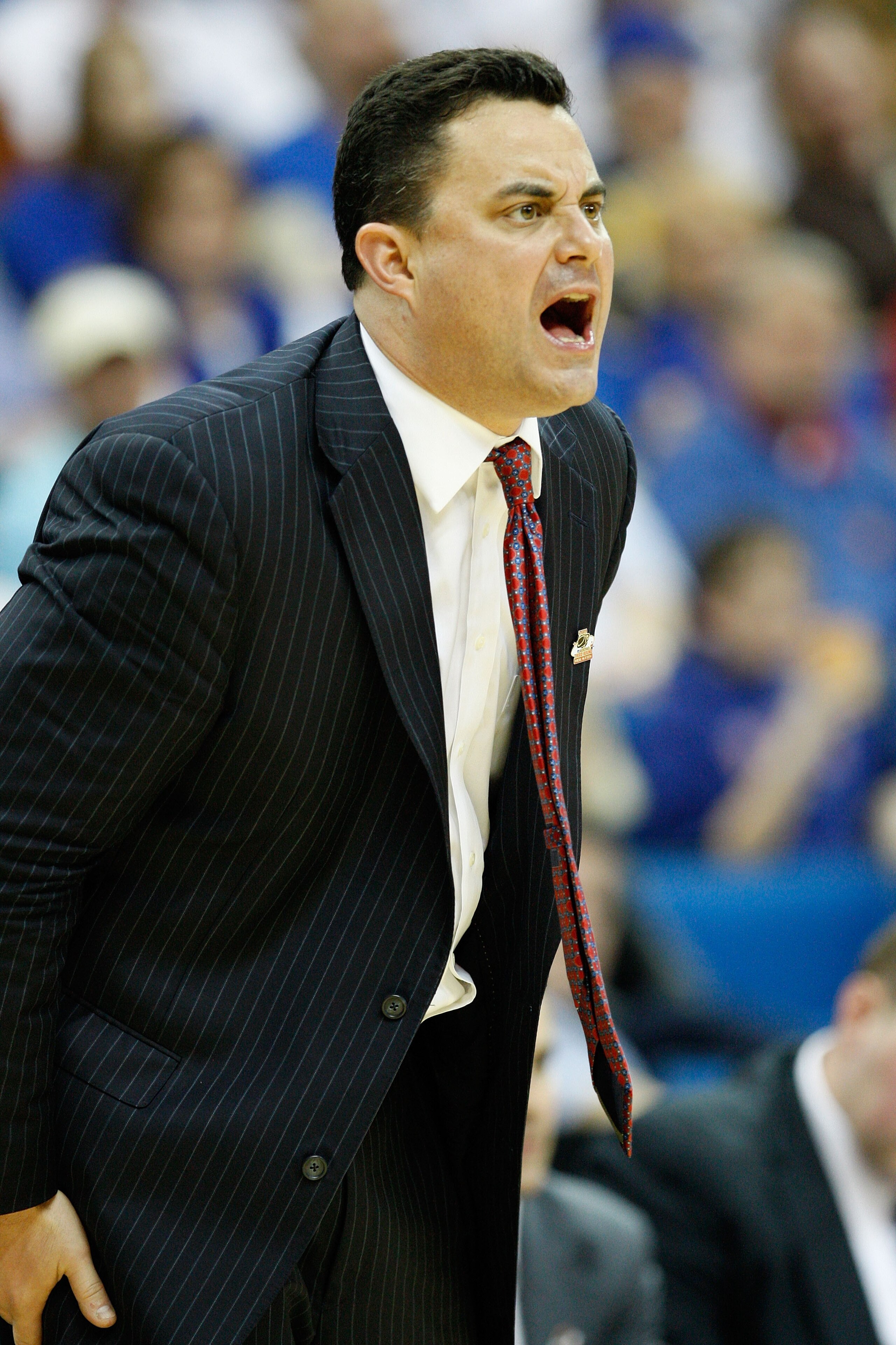 TULSA, OK - MARCH 20: Head coach Sean Miller of the Arizona Wildcats stands on the sidelines during the third round game against the Texas Longhorns in the 2011 NCAA men's basketball tournament at BOK Center on March 20, 2011 in Tulsa, Oklahoma. (Photo TULSA, OK - MARCH 20: Head coach Sean Miller of the Arizona Wildcats stands on the sidelines during the third round game against the Texas Longhorns in the 2011 NCAA men's basketball tournament at BOK Center on March 20, 2011 in Tulsa, Oklahoma. (Photo