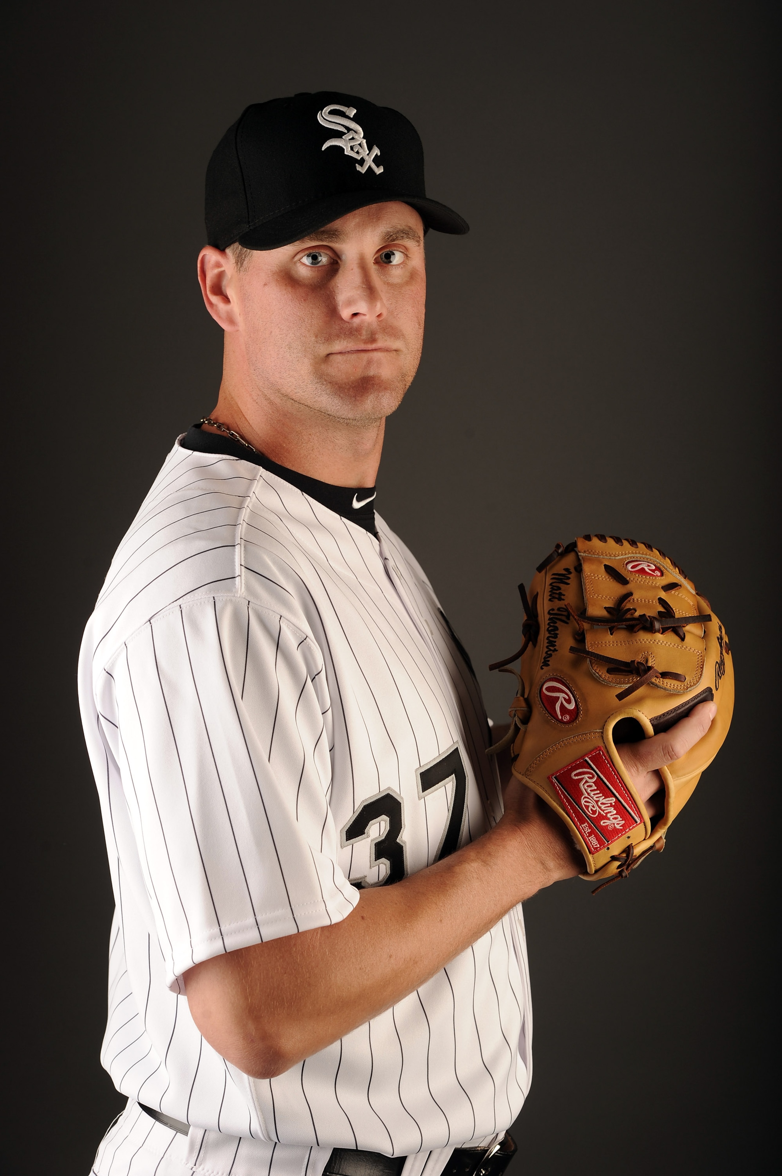 GLENDALE, AZ - FEBRUARY 26:  Matt Thornton #37 of the Chicago White Sox poses for a photo on photo day at Camelback Ranch on February 26, 2011 in Glendale, Arizona.  (Photo by Harry How/Getty Images)