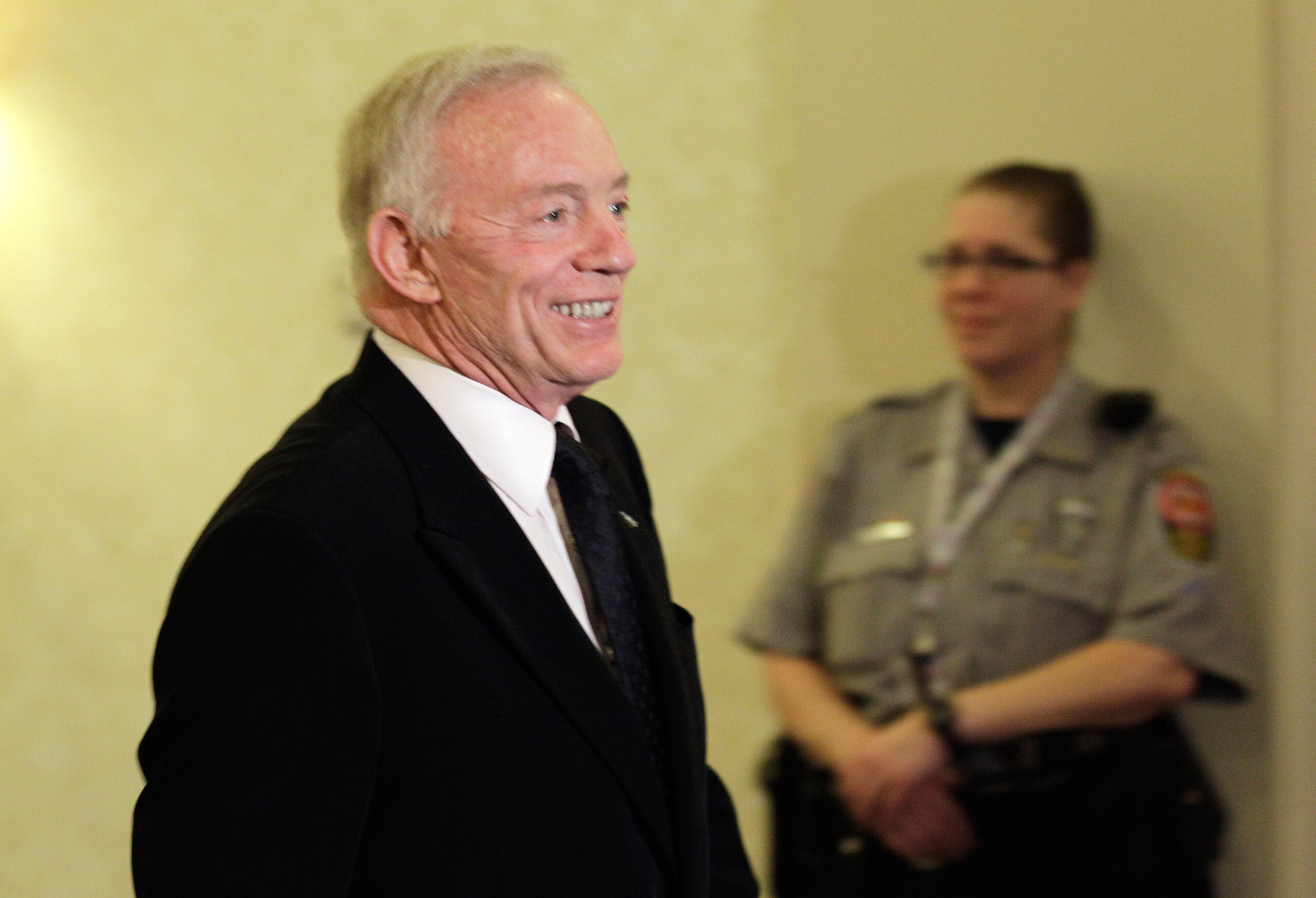 CHANTILLY, VA - MARCH 02:  Jerry Jones, owner of the NFL football team Dallas Cowboys, leaves a meeting with other NFL owners at a hotel on March 2, 2011 in Chantilly, Virginia. The NFL owners are meeting in Chantilly to discuss negotiations with the play
