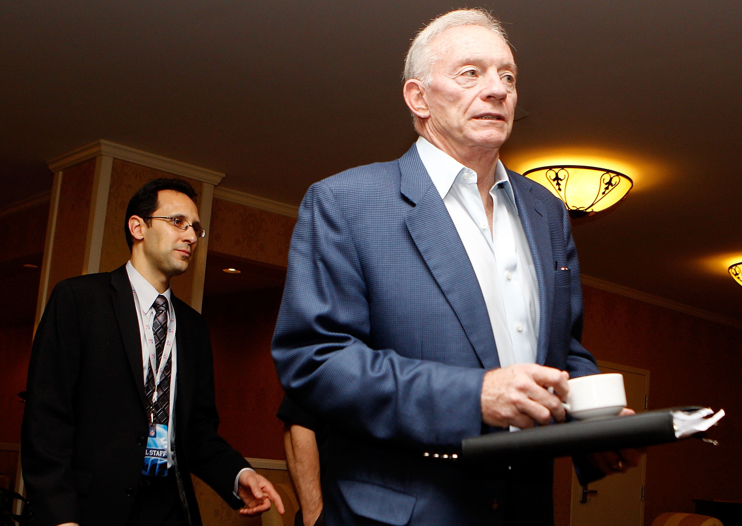 NEW ORLEANS, LA - MARCH 21: Dallas Cowboys owner Jerry Jones attends the NFL Annual Meetings at the Roosevelt Hotel on March 21, 2011 in New Orleans, Louisiana. Despite a NFL owners imposed lockout in effect since March 12 the league is conducting its ann