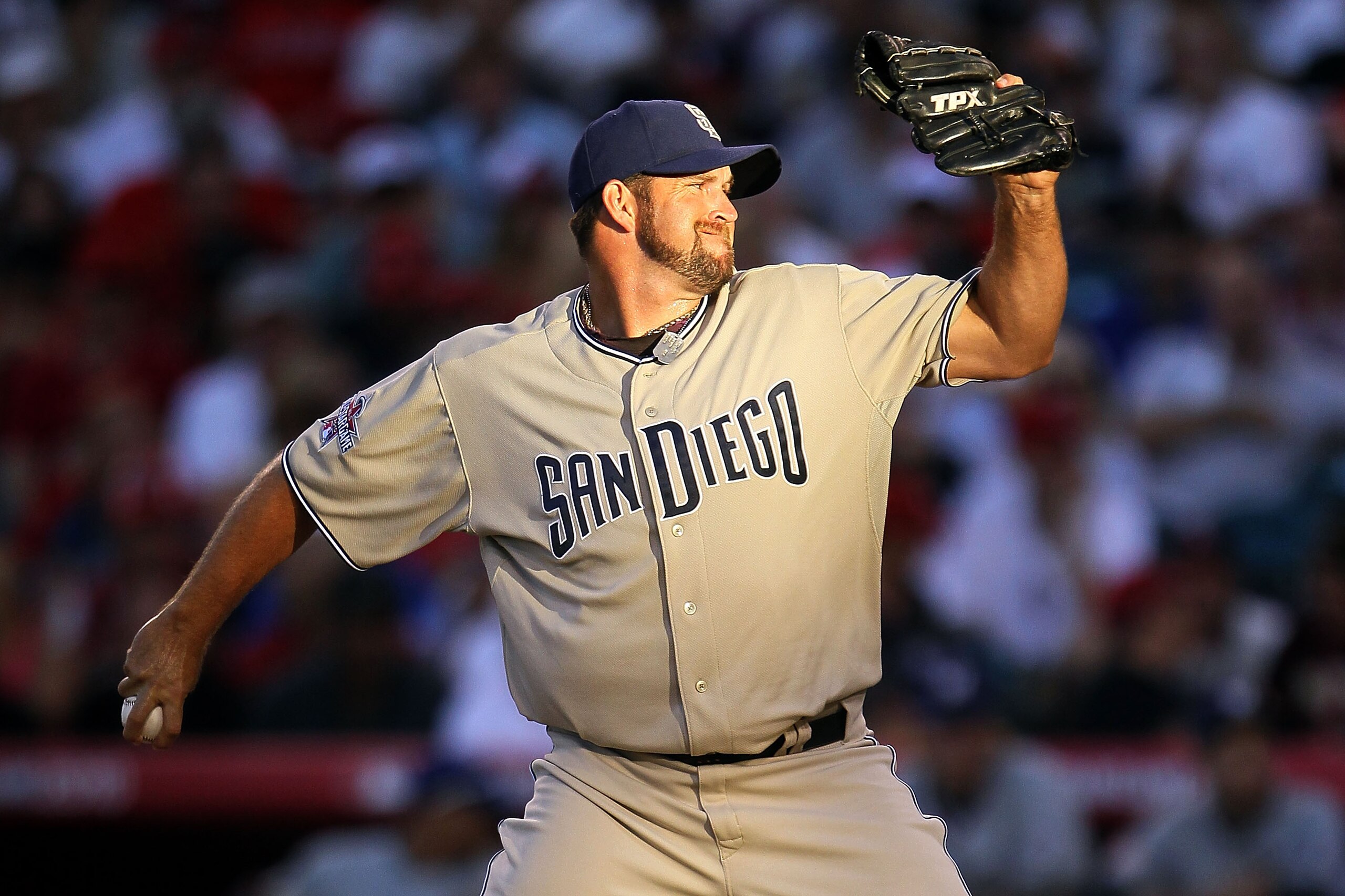 ANAHEIM, CA - JULY 13:  National League All-Star Heath Bell #21 of the San Deigo Padres throws a pitch during the 81st MLB All-Star Game at Angel Stadium of Anaheim on July 13, 2010 in Anaheim, California.  (Photo by Jeff Gross/Getty Images)