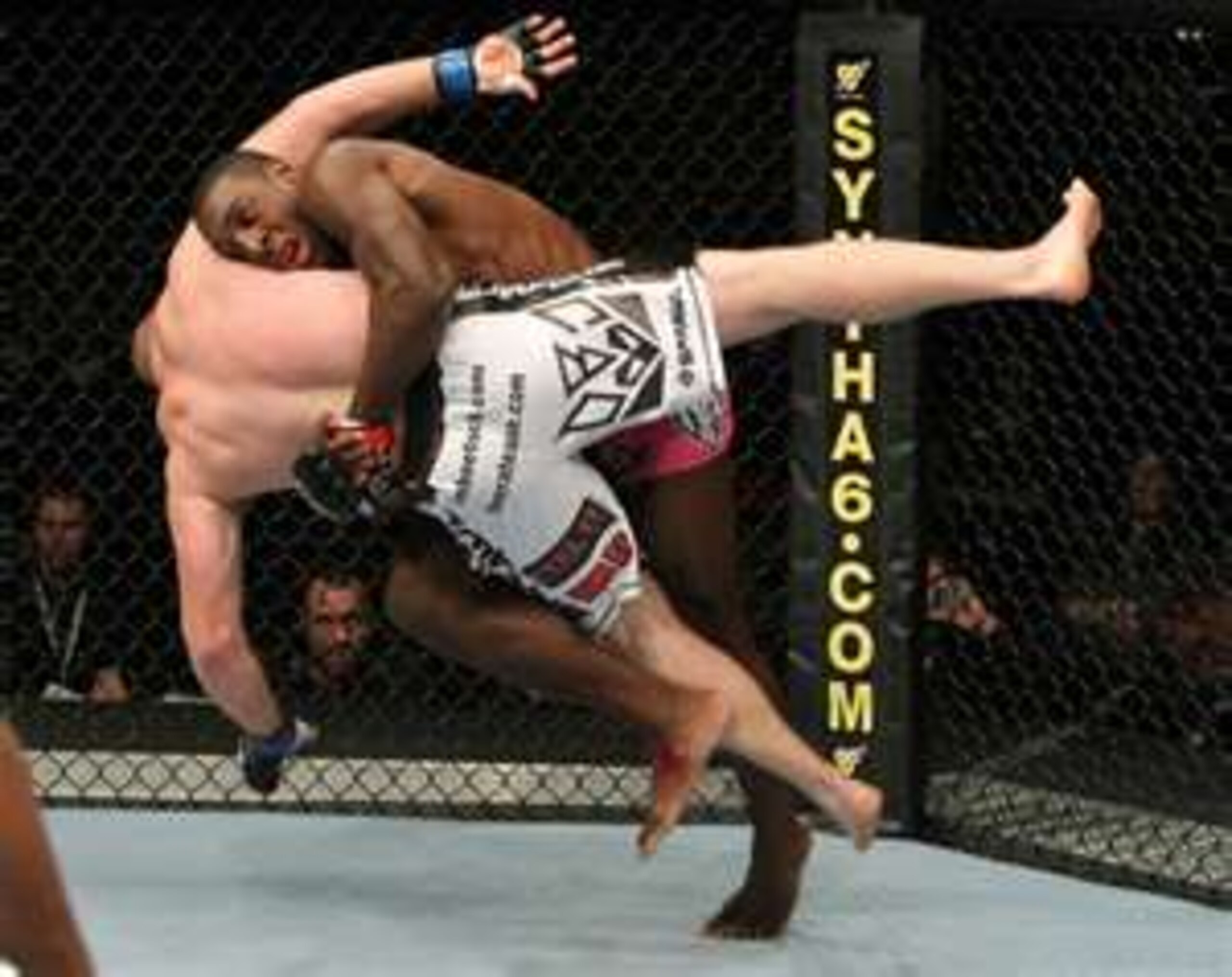Phil Davis securing a take-down