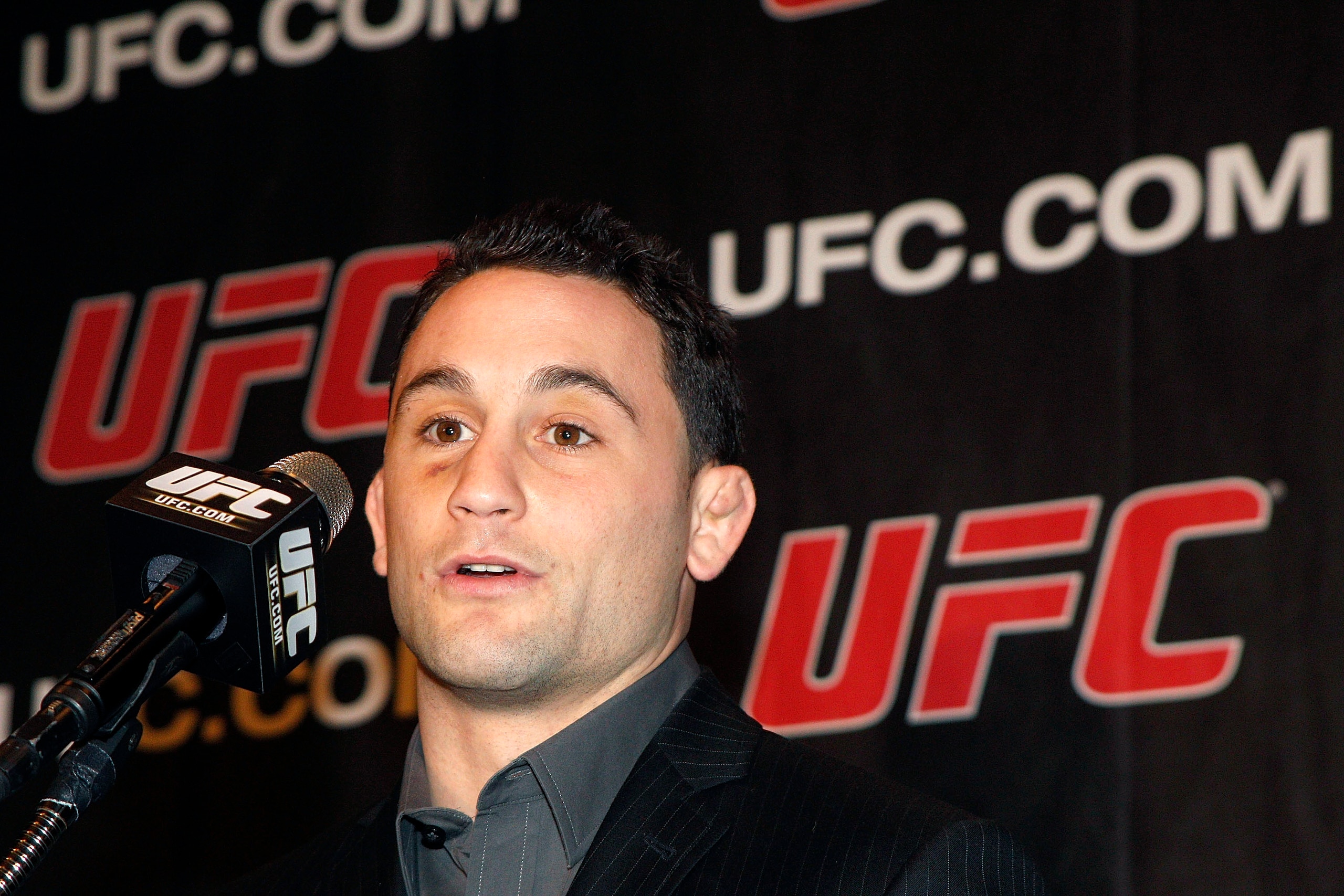 NEW YORK, NY - JANUARY 13: Frankie Edgar, UFC lightweight champion, speaks during a press conference to announce commitment to bring UFC to Madison Square Garden and New York State at Madison Square Garden on January 13, 2011 in New York City. (Photo by NEW YORK, NY - JANUARY 13: Frankie Edgar, UFC lightweight champion, speaks during a press conference to announce commitment to bring UFC to Madison Square Garden and New York State at Madison Square Garden on January 13, 2011 in New York City. (Photo by