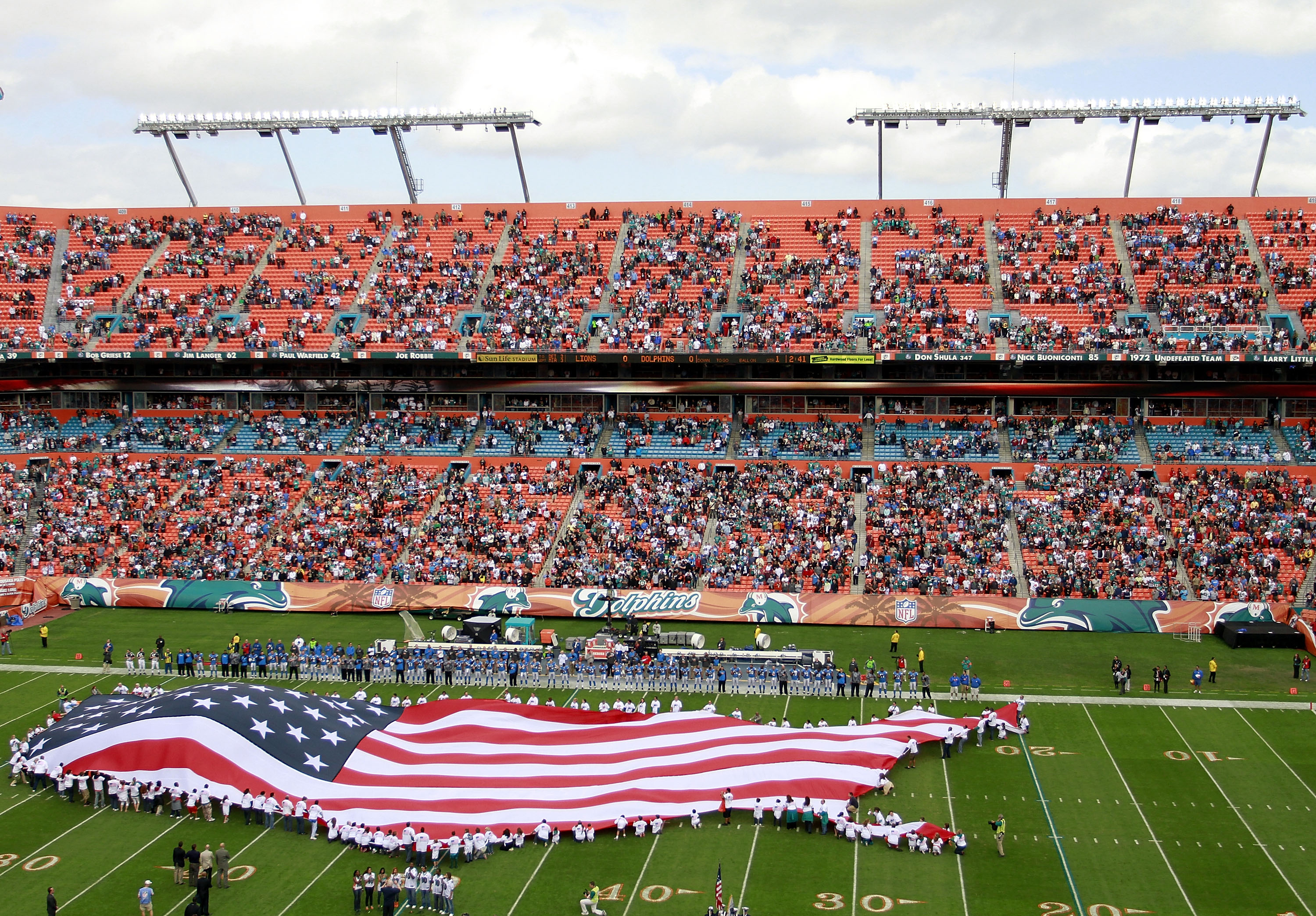 MIAMI - DECEMBER 26:  Fans attend the Miami Dolphins against the Detroit Lions at Sun Life Stadium on December 26, 2010 in Miami, Florida. The Lions defeated the Dolphins 34-27.  (Photo by Marc Serota/Getty Images)