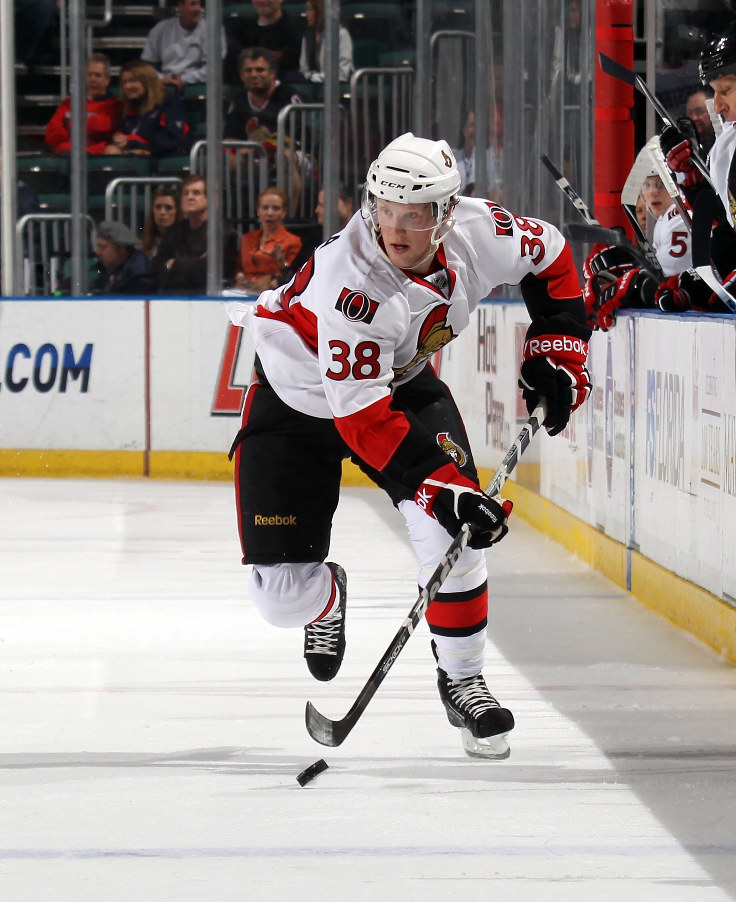 SUNRISE, FL - MARCH 10:  Erik Condra #38 of the Ottawa Senators skates against the Florida Panthers at the BankAtlantic Center on March 10, 2011 in Sunrise, Florida.  (Photo by Bruce Bennett/Getty Images)