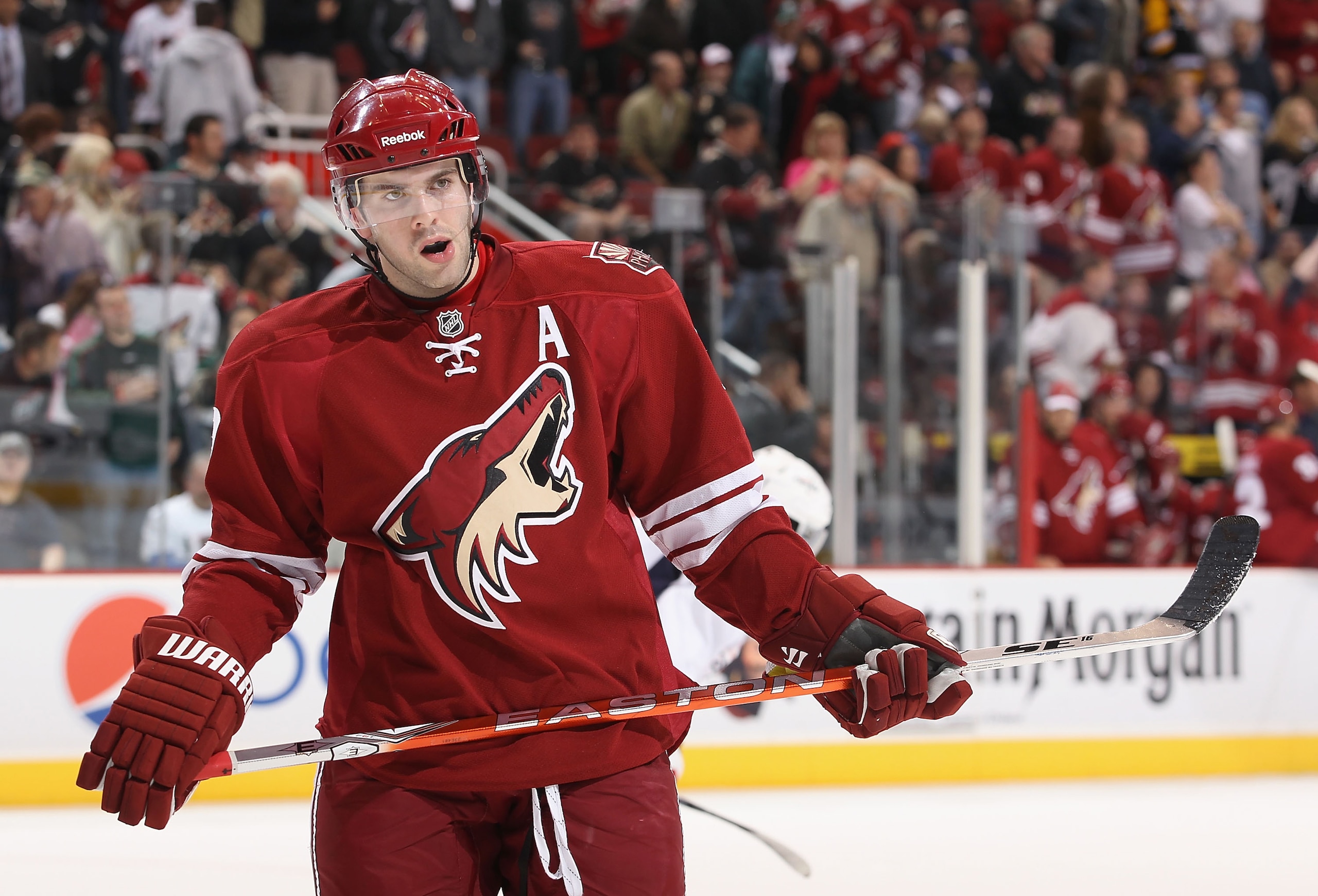 GLENDALE, AZ - FEBRUARY 14:  Keith Yandle #3 of the Phoenix Coyotes during the NHL game against the Washington Capitals at Jobing.com Arena on February 14, 2011 in Glendale, Arizona.  The Coyotes defeated the Capitals 3-2.  (Photo by Christian Petersen/Ge