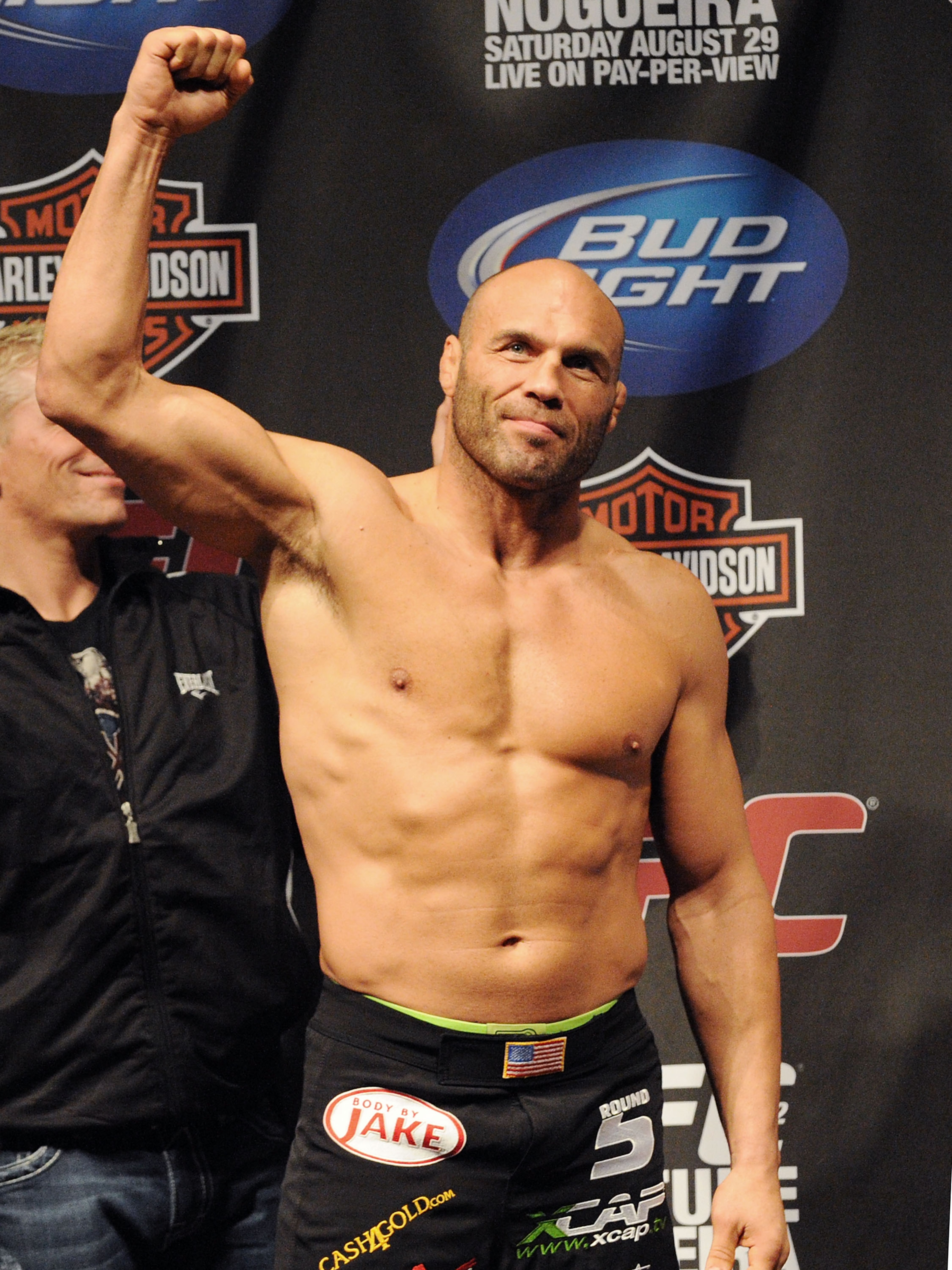 PORTLAND, OR - AUGUST 28: UFC heavyweight fighter Randy Couture weighs in at the UFC 102: Couture vs. Nogueira Weigh-In at the Rose Garden Arena on August 28, 2009 in Portland, Oregon. (Photo by Jon Kopaloff/Getty Images) PORTLAND, OR - AUGUST 28: UFC heavyweight fighter Randy Couture weighs in at the UFC 102: Couture vs. Nogueira Weigh-In at the Rose Garden Arena on August 28, 2009 in Portland, Oregon. (Photo by Jon Kopaloff/Getty Images)