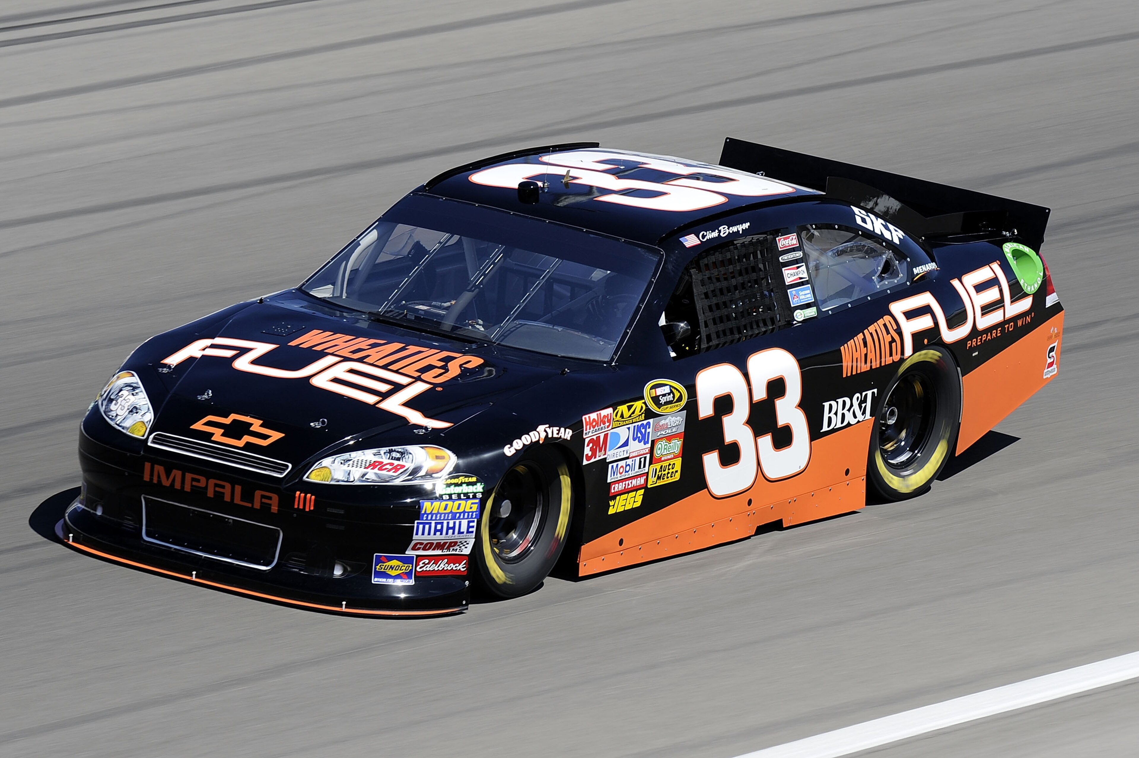 LAS VEGAS, NV - MARCH 04:  Clint Bowyer drives the #33 Wheaties Fuel Chevrolet during practice for the NASCAR Sprint Cup Series Kobalt Tools 400 at Las Vegas Motor Speedway on March 4, 2011 in Las Vegas, Nevada.  (Photo by John Harrelson/Getty Images for