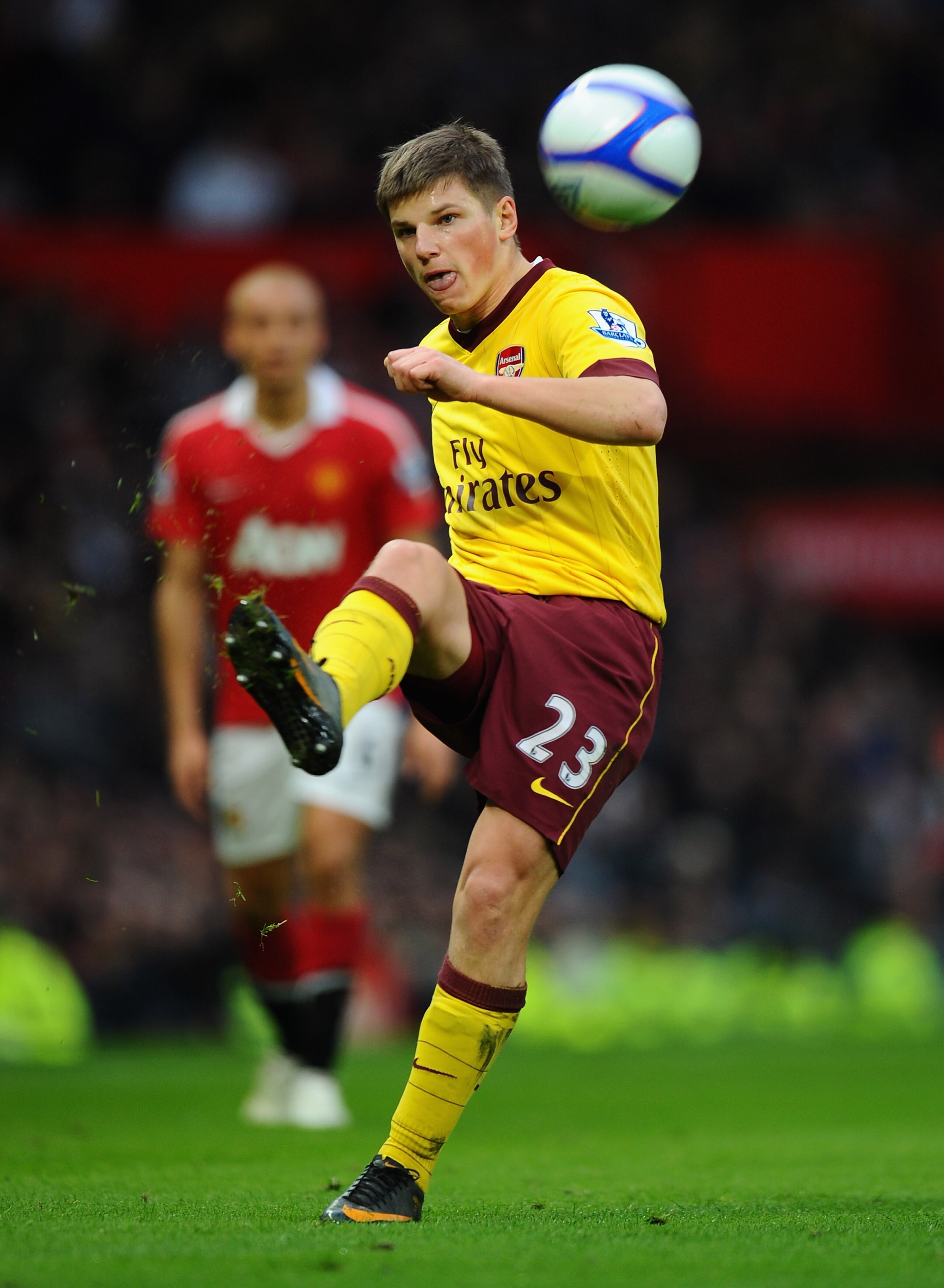 MANCHESTER, ENGLAND - MARCH 12: Andrey Arshavin of Arsenal passes the ball during the FA Cup sponsored by E.On Sixth Round match between Manchester United and Arsenal at Old Trafford on March 12, 2011 in Manchester, England. (Photo by Clive Mason/Getty MANCHESTER, ENGLAND - MARCH 12: Andrey Arshavin of Arsenal passes the ball during the FA Cup sponsored by E.On Sixth Round match between Manchester United and Arsenal at Old Trafford on March 12, 2011 in Manchester, England. (Photo by Clive Mason/Getty