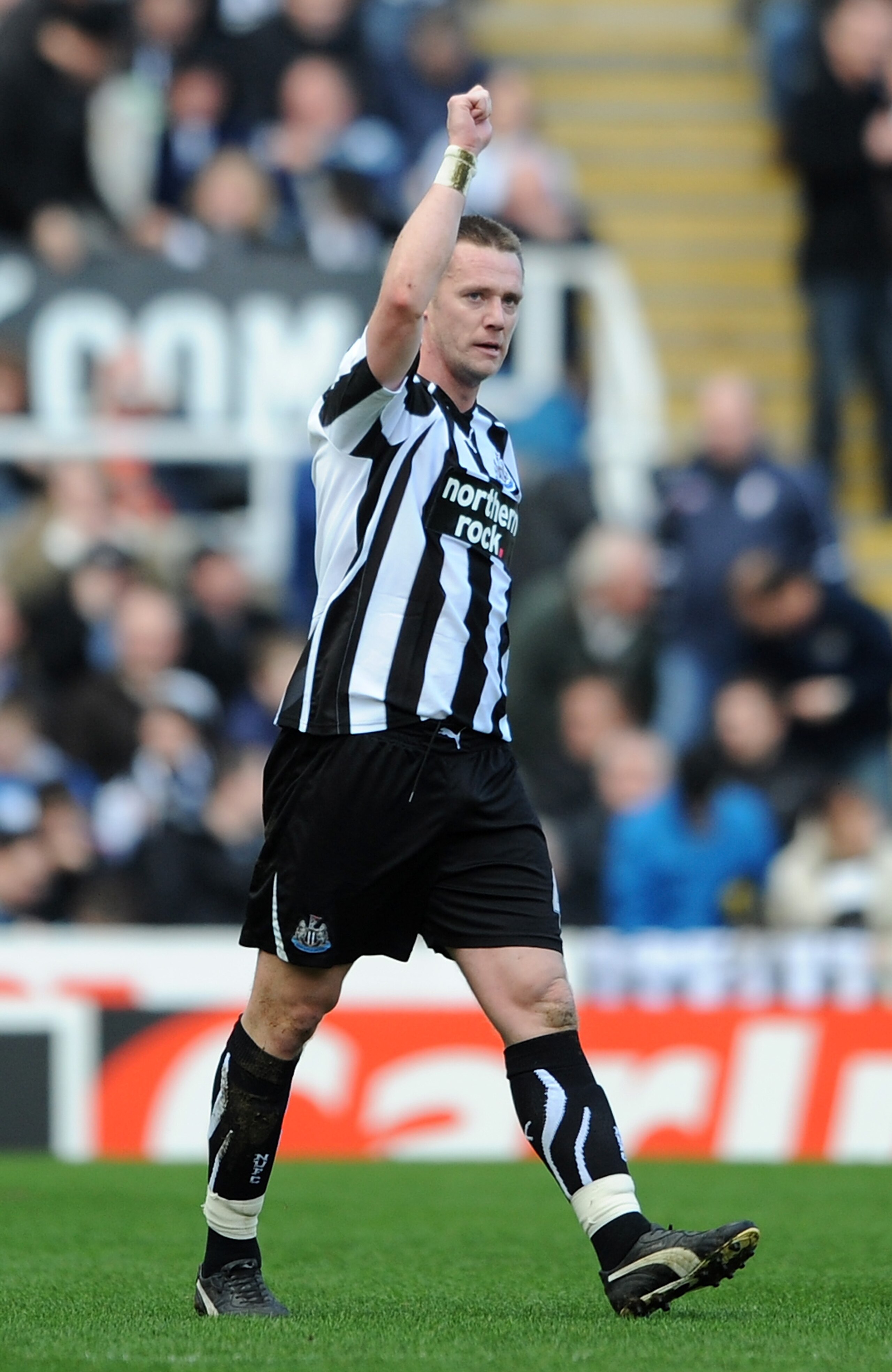 NEWCASTLE UPON TYNE, ENGLAND - FEBRUARY 26: Kevin Nolan of Newcastle United celebrates scoring the opening goal during the Barclays Premier League match between Newcastle United and Bolton Wanderers at St James' Park on February 26, 2011 in Newcastle upon NEWCASTLE UPON TYNE, ENGLAND - FEBRUARY 26: Kevin Nolan of Newcastle United celebrates scoring the opening goal during the Barclays Premier League match between Newcastle United and Bolton Wanderers at St James' Park on February 26, 2011 in Newcastle upon