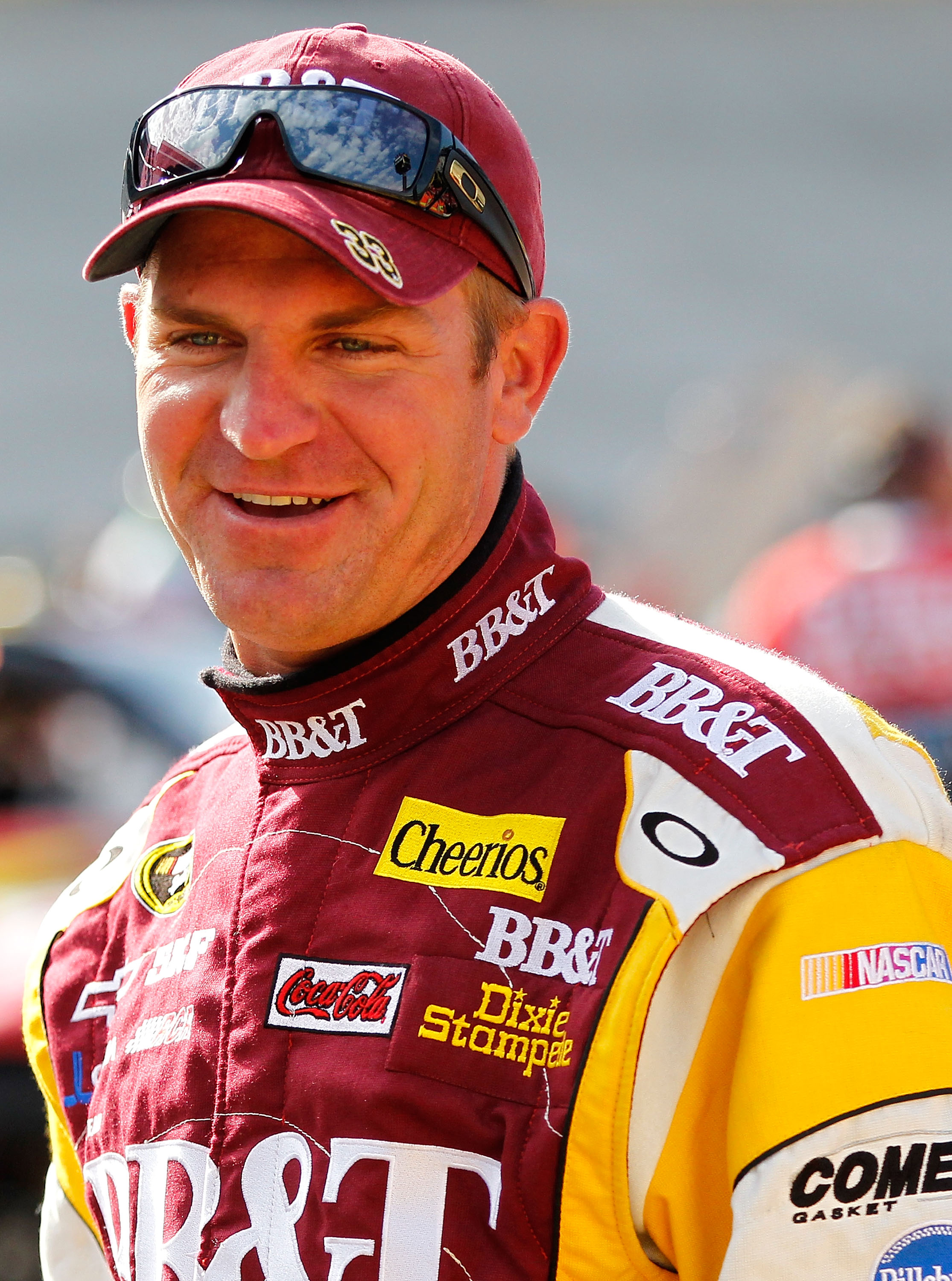BRISTOL, TN - MARCH 19: Clint Bowyer, driver of the #33 BB&T Chevrolet, smiles prior to practice for the NASCAR Sprint Cup Series Jeff Byrd 500 Presented By Food City at Bristol Motor Speedway on March 19, 2011 in Bristol, Tennessee.  (Photo by Geoff Burk