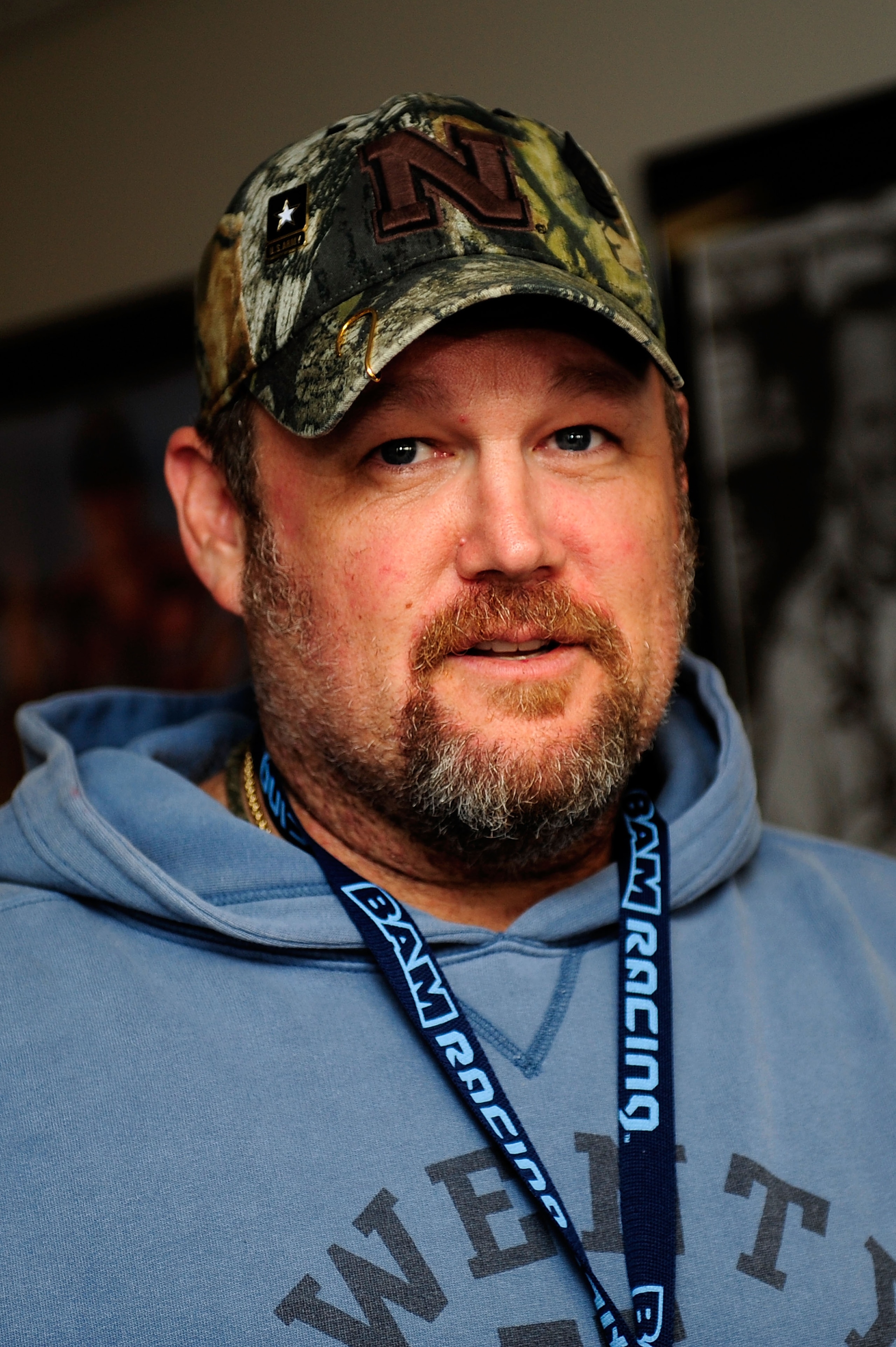 DAYTONA BEACH, FL - FEBRUARY 14:  Comedian Daniel Whitney, 'Larry the Cable Guy' attends the NASCAR Sprint Cup Series Daytona 500 at Daytona International Speedway on February 14, 2010 in Daytona Beach, Florida.  (Photo by Sam Greenwood/Getty Images)