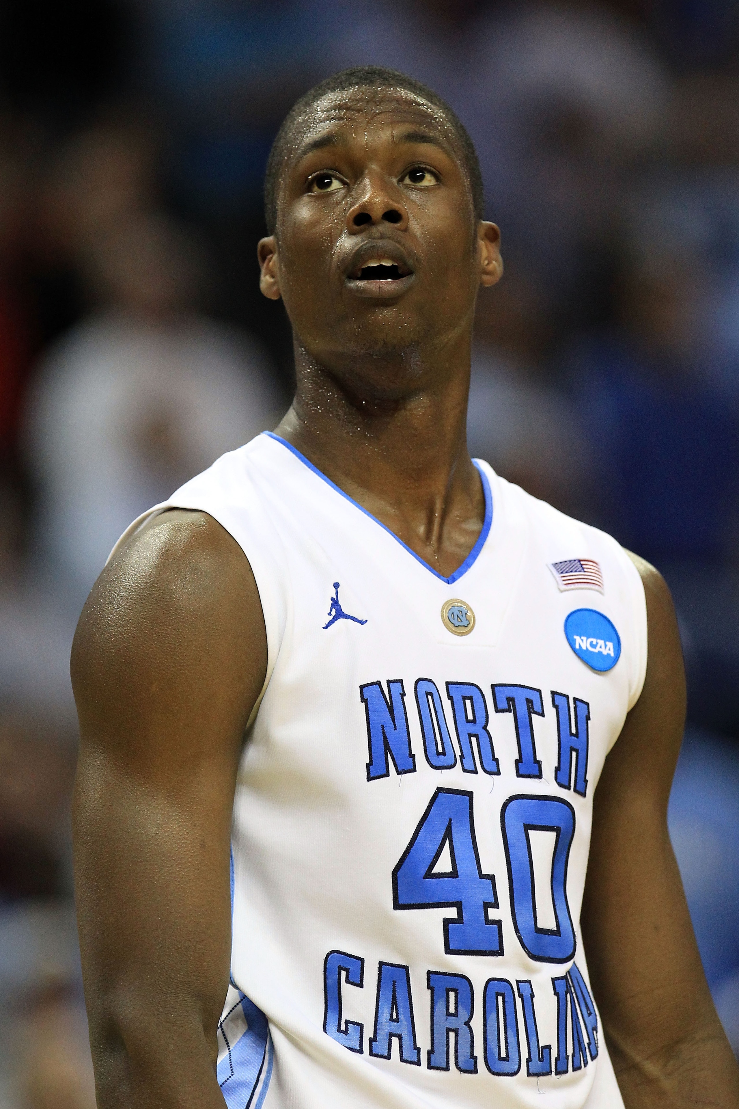 CHARLOTTE, NC - MARCH 20: Harrison Barnes #40 of the North Carolina Tar Heels looks on while taking on the Washington Huskies during the third round of the 2011 NCAA men's basketball tournament at Time Warner Cable Arena on March 20, 2011 in Charlotte, N CHARLOTTE, NC - MARCH 20: Harrison Barnes #40 of the North Carolina Tar Heels looks on while taking on the Washington Huskies during the third round of the 2011 NCAA men's basketball tournament at Time Warner Cable Arena on March 20, 2011 in Charlotte, N