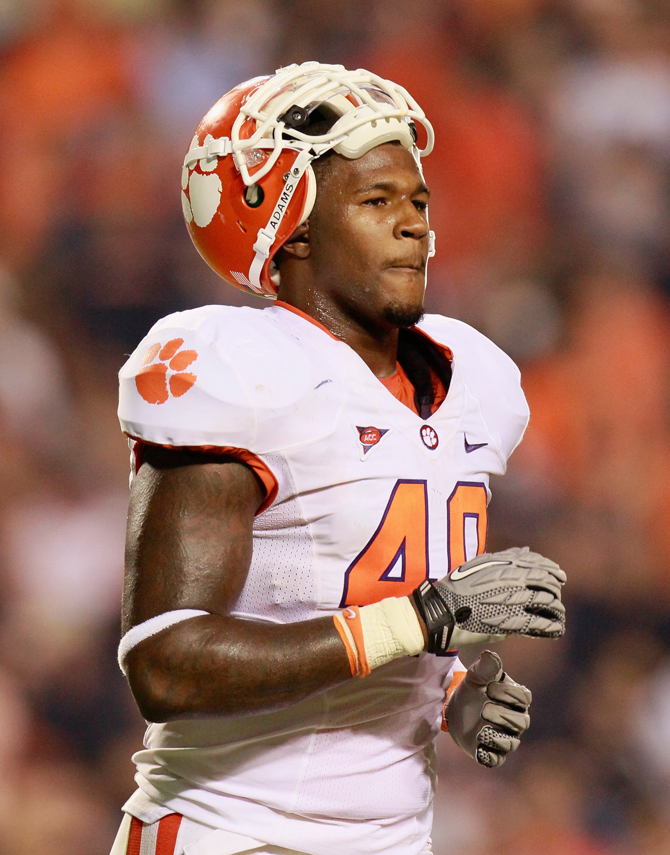 AUBURN, AL - SEPTEMBER 18:  Andre Branch #40 of the Clemson Tigers against the Auburn Tigers at Jordan-Hare Stadium on September 18, 2010 in Auburn, Alabama.  (Photo by Kevin C. Cox/Getty Images)
