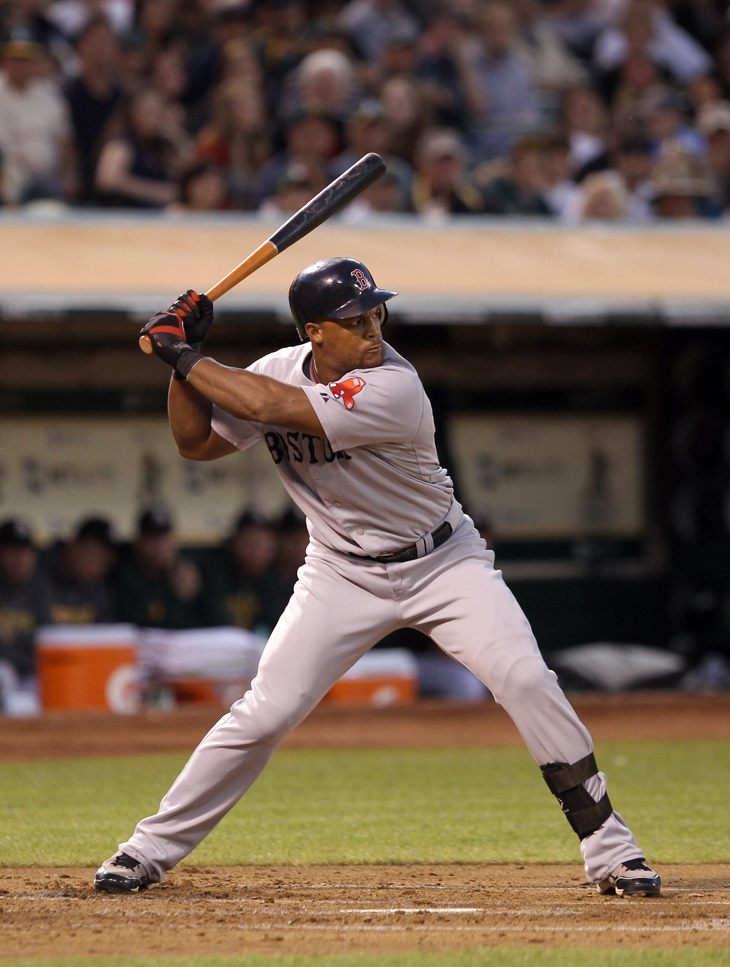 OAKLAND, CA - SEPTEMBER 10:  Adrian Beltre #29 of the Boston Red Sox bats against the Oakland Athletics at the Oakland-Alameda County Coliseum on September 10, 2010 in Oakland, California.  (Photo by Ezra Shaw/Getty Images)