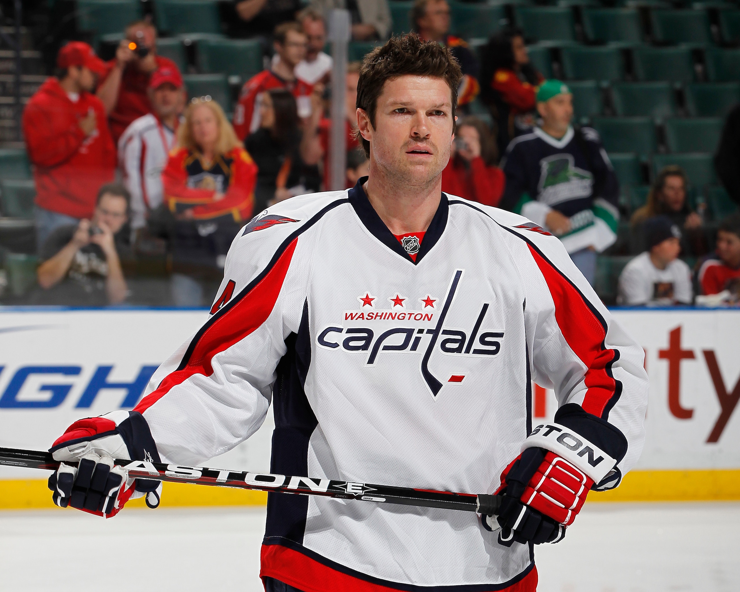 SUNRISE, FL - MARCH 6: Jason Arnott #44 of the Washington Capitals warms up prior to the NHL game against the Florida Panthers on March 6, 2011 at the BankAtlantic Center in Sunrise, Florida. (Photo by Joel Auerbach/Getty Images)