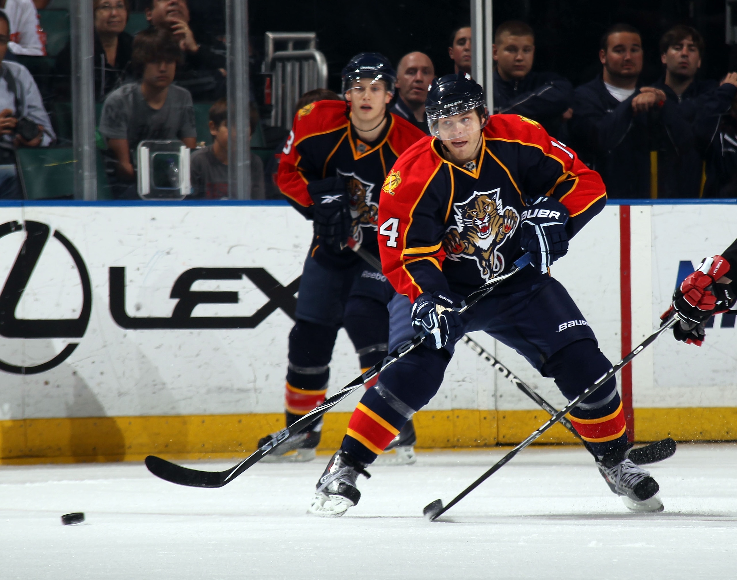 SUNRISE, FL - MARCH 10:  Sergei Samsonov #14 of the Florida Panthers skates against the Ottawa Senators at the BankAtlantic Center on March 10, 2011 in Sunrise, Florida.  (Photo by Bruce Bennett/Getty Images)