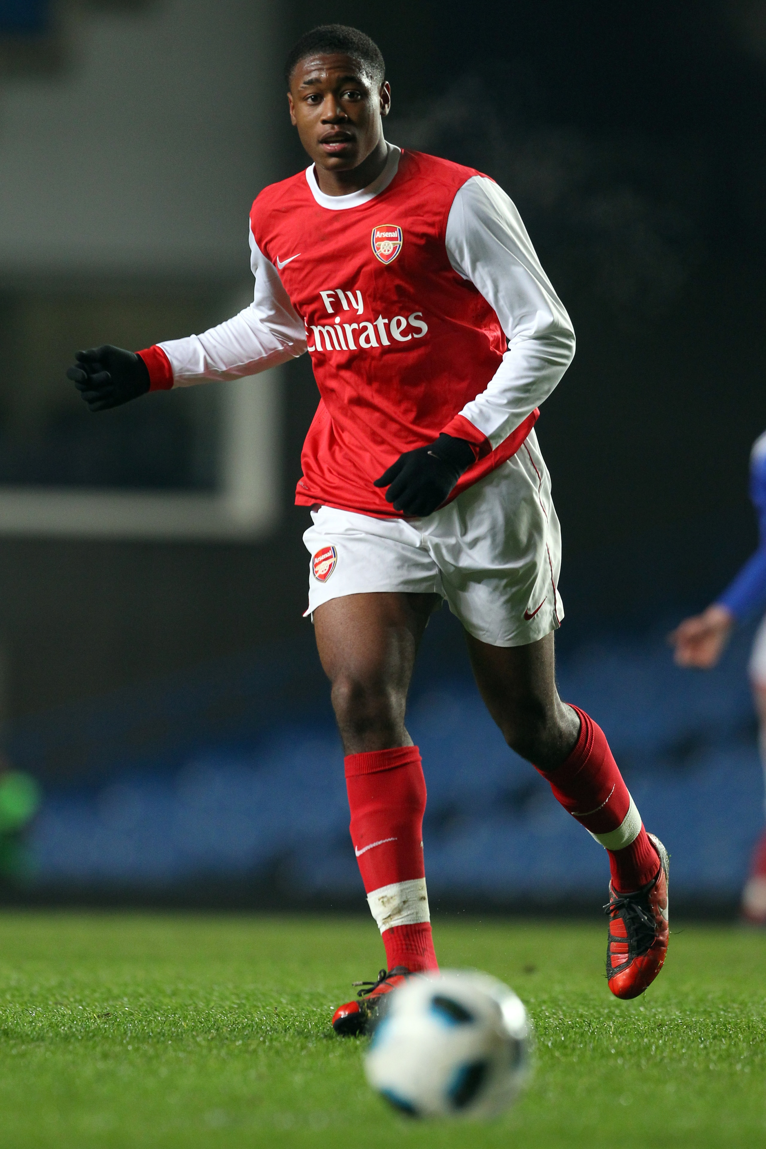 LONDON, ENGLAND - JANUARY 20: Chuks Aneke of Arsenal in action during the FA Youth Cup match between Chelsea and Arsenal at Stamford Bridge on January 20, 2011 in London, England.  (Photo by Clive Rose/Getty Images)