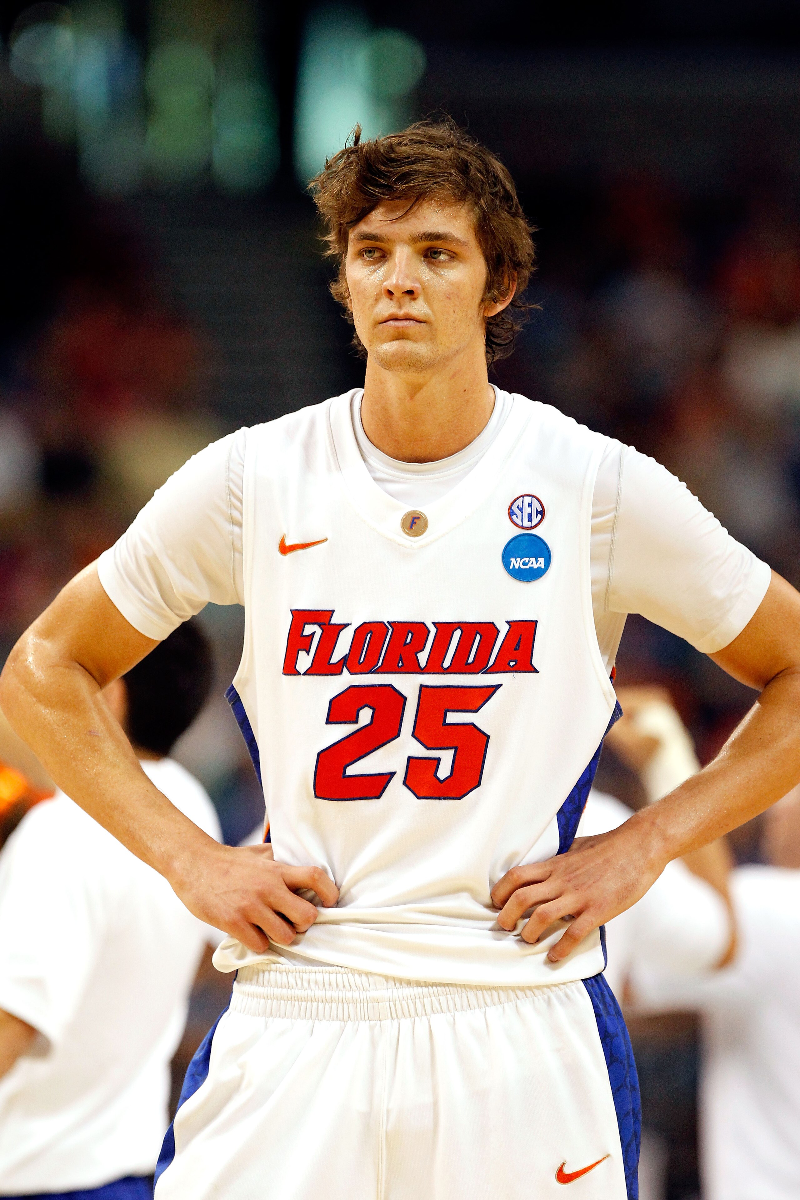 TAMPA, FL - MARCH 19:  Chandler Parsons #25 of the Florida Gators looks on against the UCLA Bruins during the third round of the 2011 NCAA men's basketball tournament at St. Pete Times Forum on March 19, 2011 in Tampa, Florida. Florida won 73-65.  (Photo
