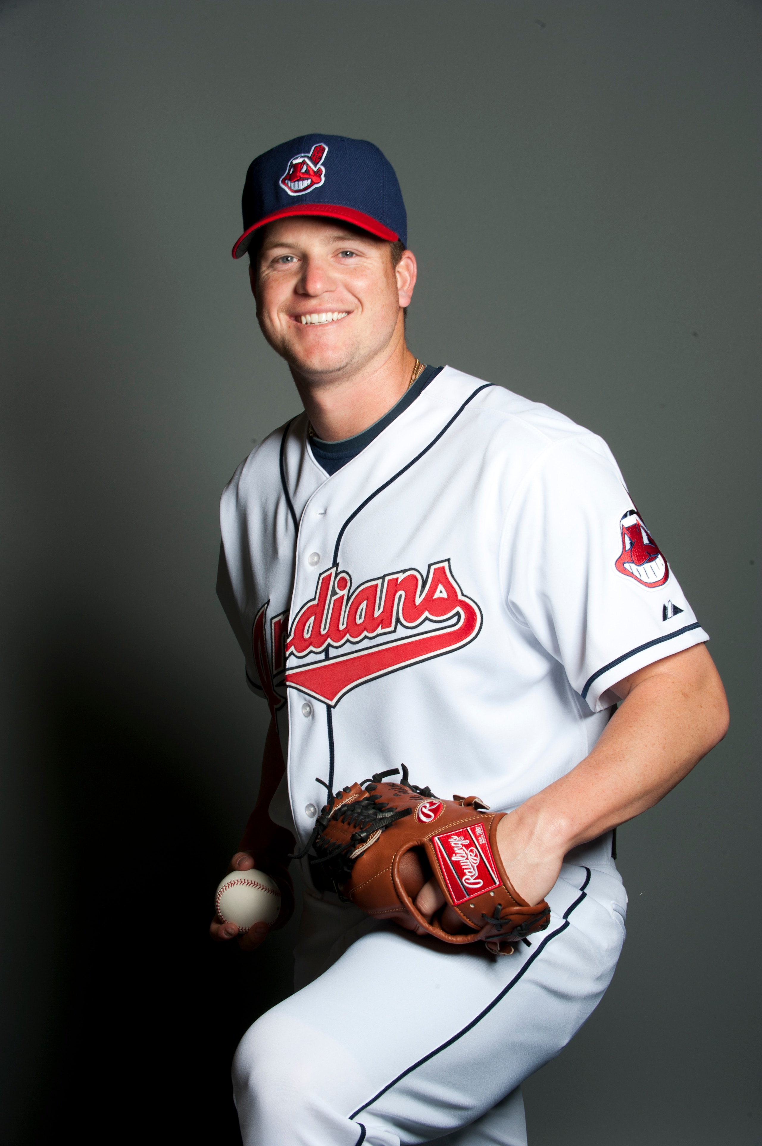 GOODYEAR, AZ - FEBRUARY 22: Vinnie Pestano #52 of the Cleveland Indians poses during their photo day at the Cleveland Indians Spring Training Complex on February 22, 2011 in Goodyear, Arizona. (Photo by Rob Tringali/Getty Images)