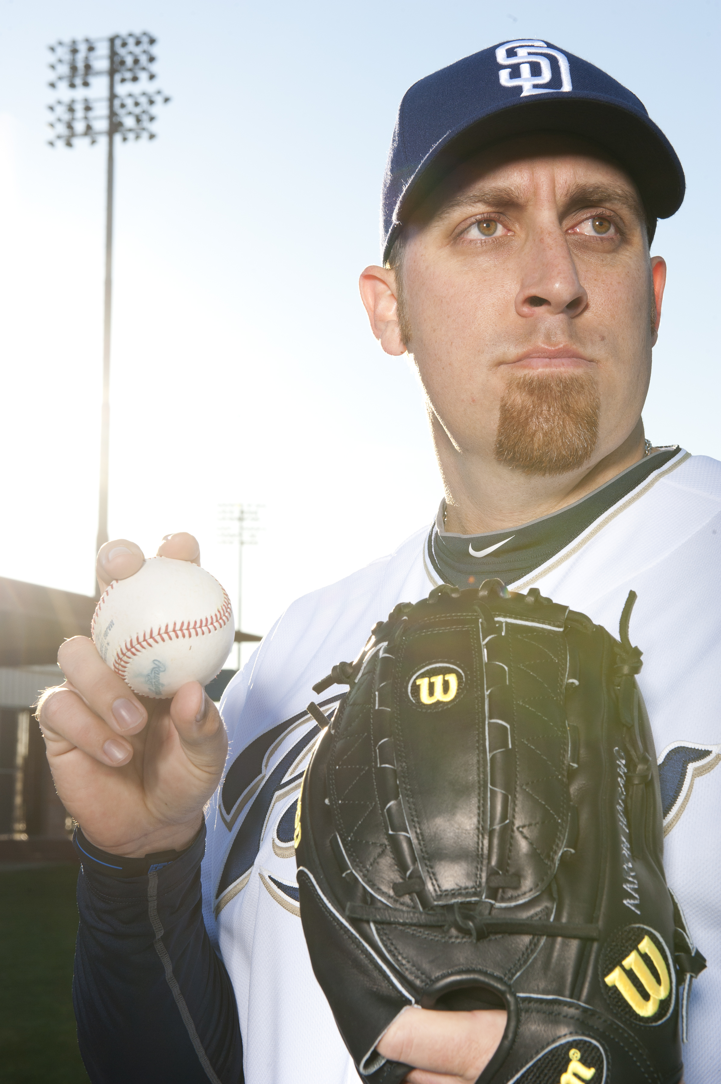 PEORIA, AZ - FEBRUARY 23: Aaron Harang #41 of the San Diego Padres poses during their photo day at the Padres Spring Training Complex on February 23, 2011 in Peoria, Arizona. (Photo by Rob Tringali/Getty Images)
