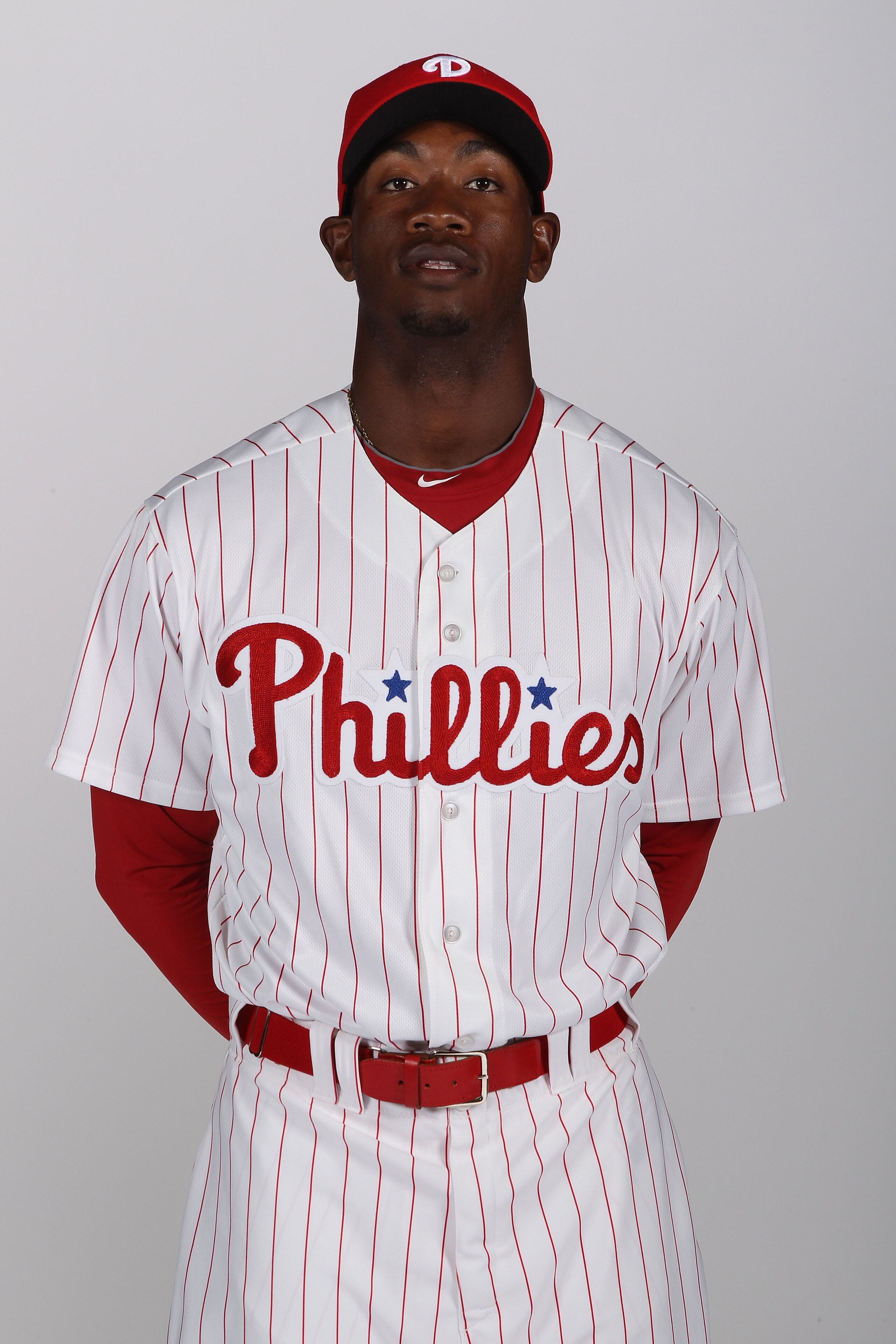 CLEARWATER, FL - FEBRUARY 22: Domonic Brown #9 of the Philadelphia Phillies poses for a photo during Spring Training Media Photo Day at Bright House Networks Field on February 22, 2011 in Clearwater, Florida. (Photo by Nick Laham/Getty Images) CLEARWATER, FL - FEBRUARY 22: Domonic Brown #9 of the Philadelphia Phillies poses for a photo during Spring Training Media Photo Day at Bright House Networks Field on February 22, 2011 in Clearwater, Florida. (Photo by Nick Laham/Getty Images)