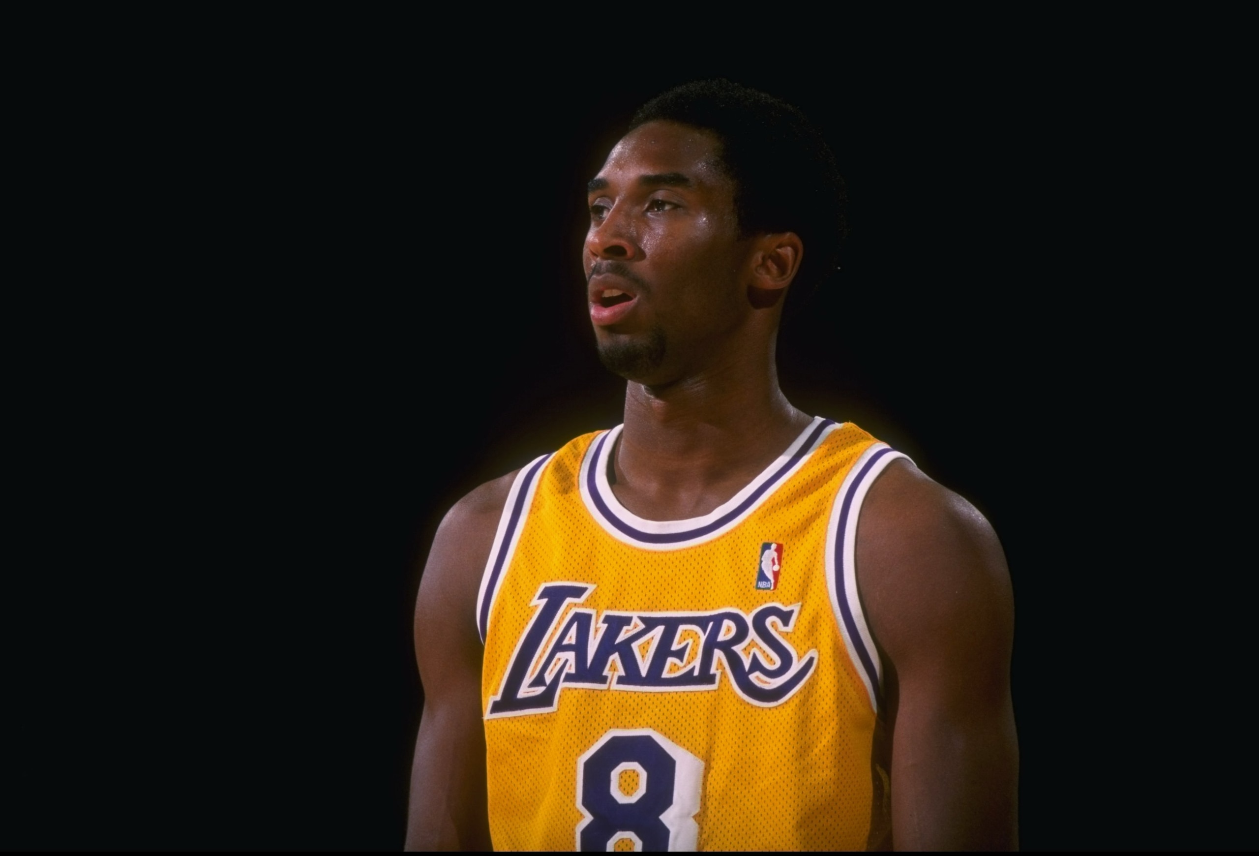 19 Nov 1997: Guard Kobe Bryant of the Los Angeles Lakers looks on during a game against the Minnesota Timberwolves at the Great Western Forum in Inglewood, California. The Lakers won the game 118-93. 19 Nov 1997: Guard Kobe Bryant of the Los Angeles Lakers looks on during a game against the Minnesota Timberwolves at the Great Western Forum in Inglewood, California. The Lakers won the game 118-93.