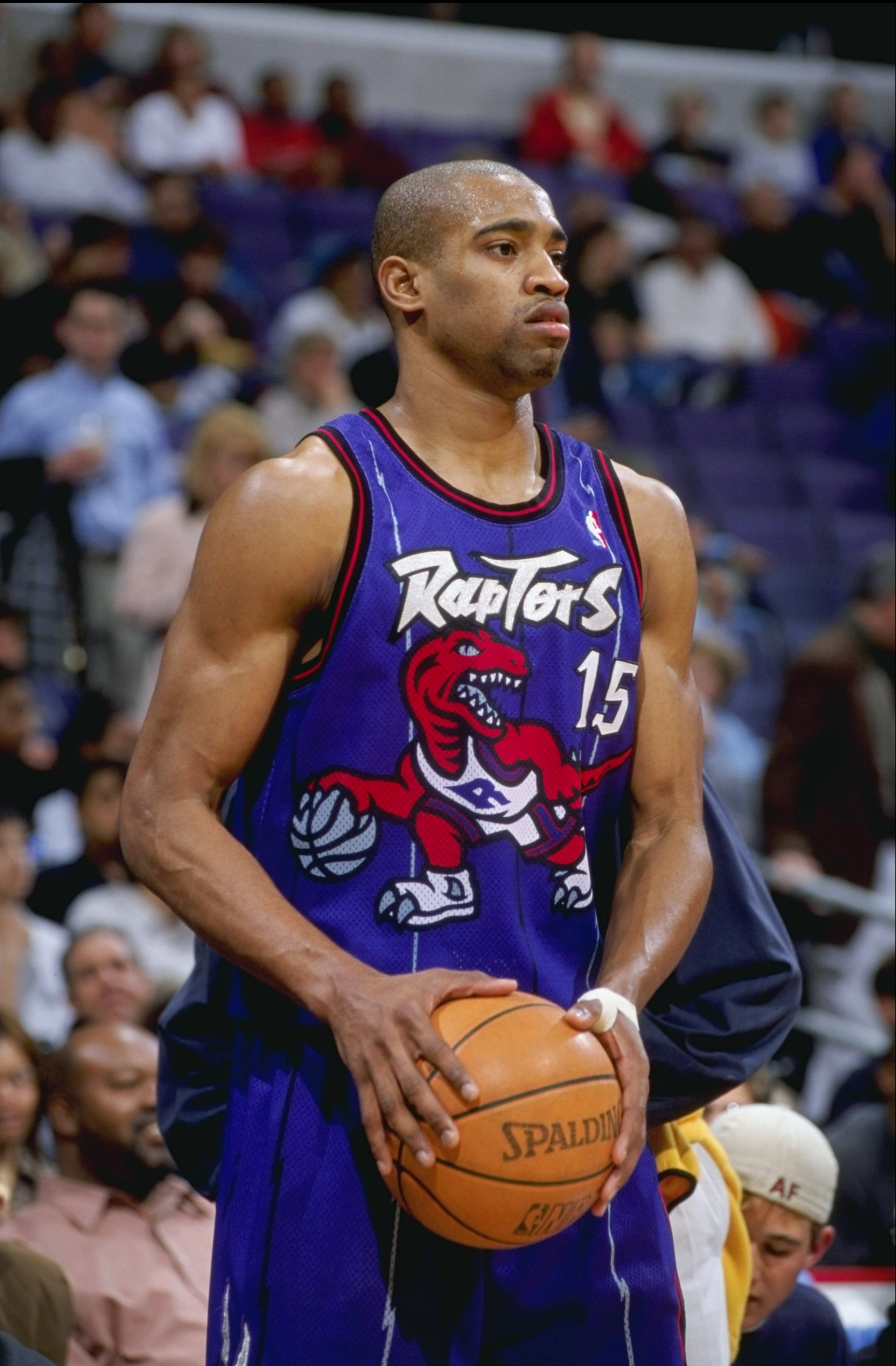 21 Apr 1999: Vince Carter #15 of the Toronto Raptors holds the ball during the game against the Washington Wizards at the MCI Center in Washington, D.C. The Raptors defeated the Wizards 107-91. 21 Apr 1999: Vince Carter #15 of the Toronto Raptors holds the ball during the game against the Washington Wizards at the MCI Center in Washington, D.C. The Raptors defeated the Wizards 107-91.