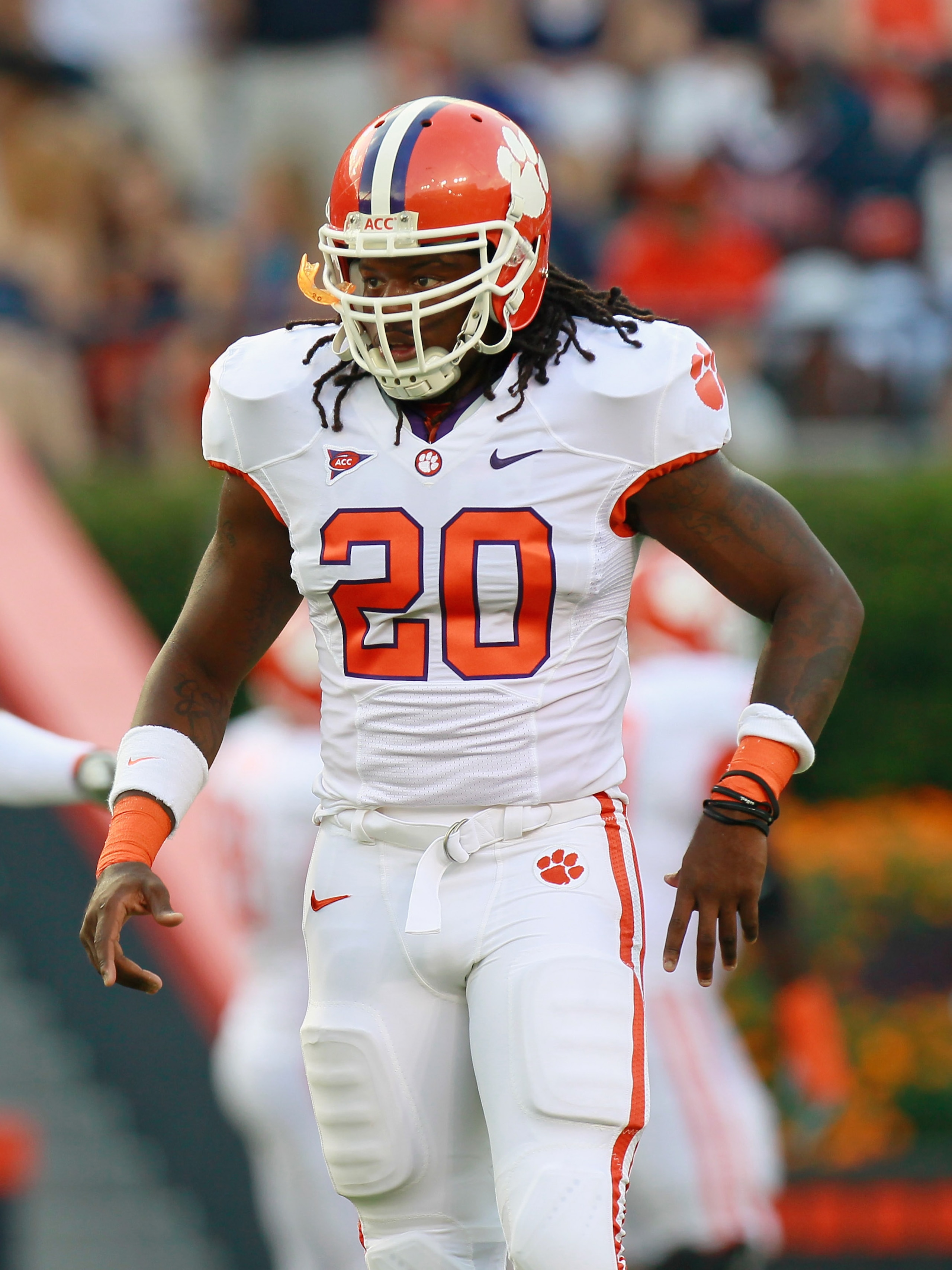 AUBURN, AL - SEPTEMBER 18:  Brandon Maye #20 of the Clemson Tigers against the Auburn Tigers at Jordan-Hare Stadium on September 18, 2010 in Auburn, Alabama.  (Photo by Kevin C. Cox/Getty Images)