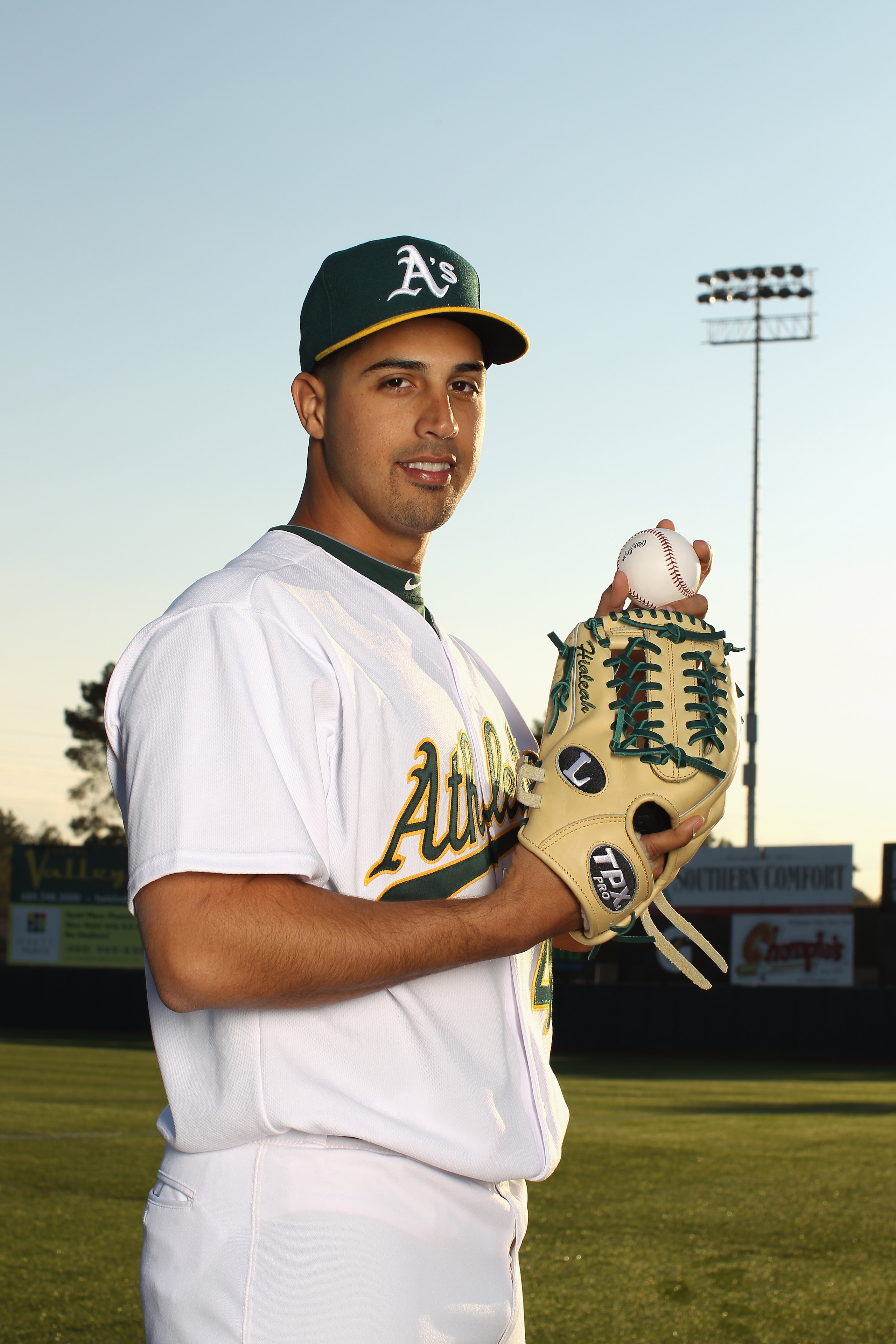 PHOENIX, AZ - FEBRUARY 24: Gio Gonzalez #47 of the Oakland Athletics poses for a portrait during media photo day at Phoenix Municipal Stadium on February 24, 2011 in Phoenix, Arizona. (Photo by Ezra Shaw/Getty Images) PHOENIX, AZ - FEBRUARY 24: Gio Gonzalez #47 of the Oakland Athletics poses for a portrait during media photo day at Phoenix Municipal Stadium on February 24, 2011 in Phoenix, Arizona. (Photo by Ezra Shaw/Getty Images)