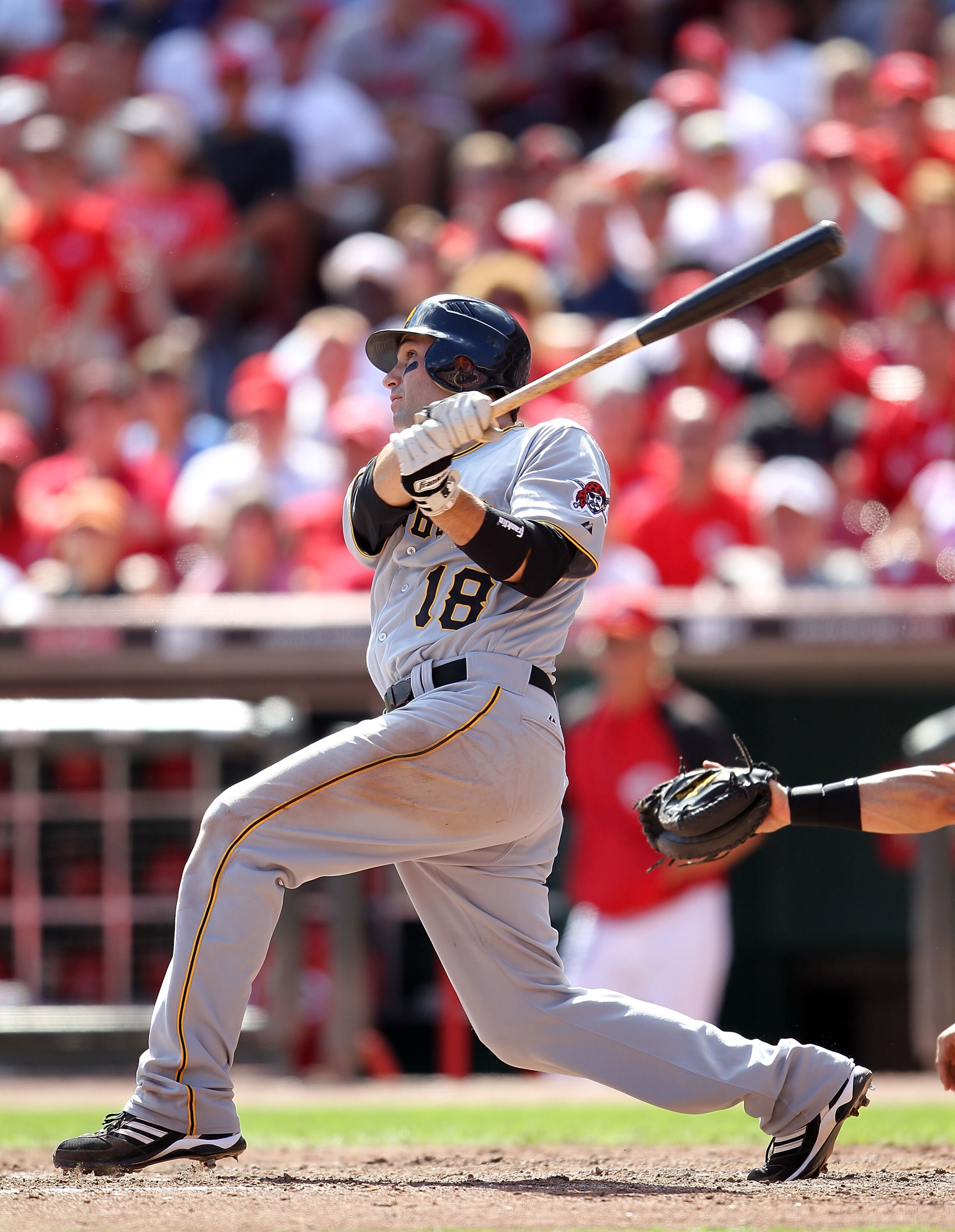 CINCINNATI - SEPTEMBER 12:  Neil Walker #18 of the Pittsburgh Pirates is pictured during the game against the Cincinnati Reds at Great American Ballpark on September 12, 2010 in Cincinnati, Ohio.  (Photo by Andy Lyons/Getty Images)