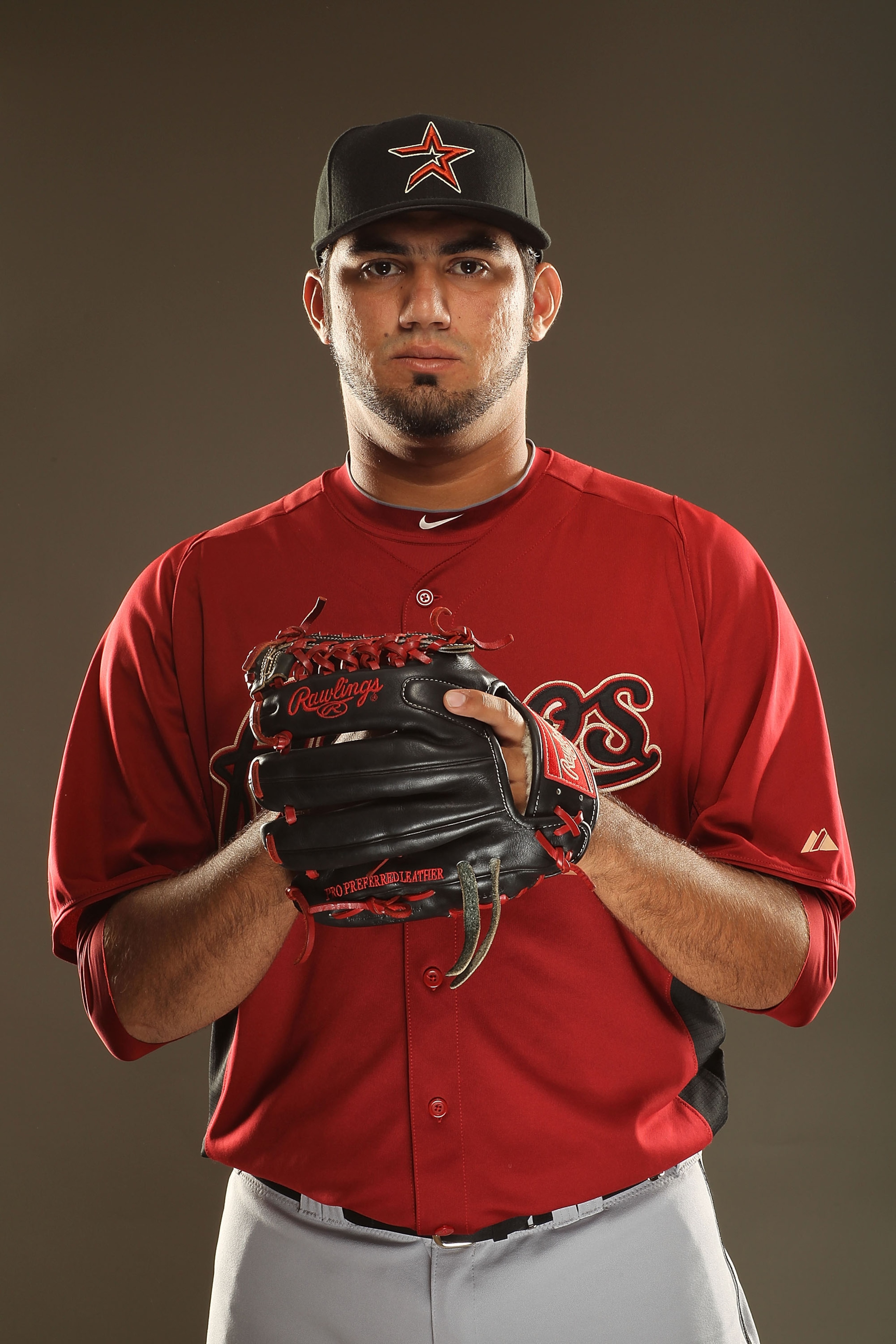 KISSIMMEE, FL - FEBRUARY 24:  Arcenio Leon #65 of the Houston Astros poses for a portrait during Spring Training photo Day at Osceola County Stadium  on February 24, 2011 in Kissimmee, Florida.  (Photo by Al Bello/Getty Images)