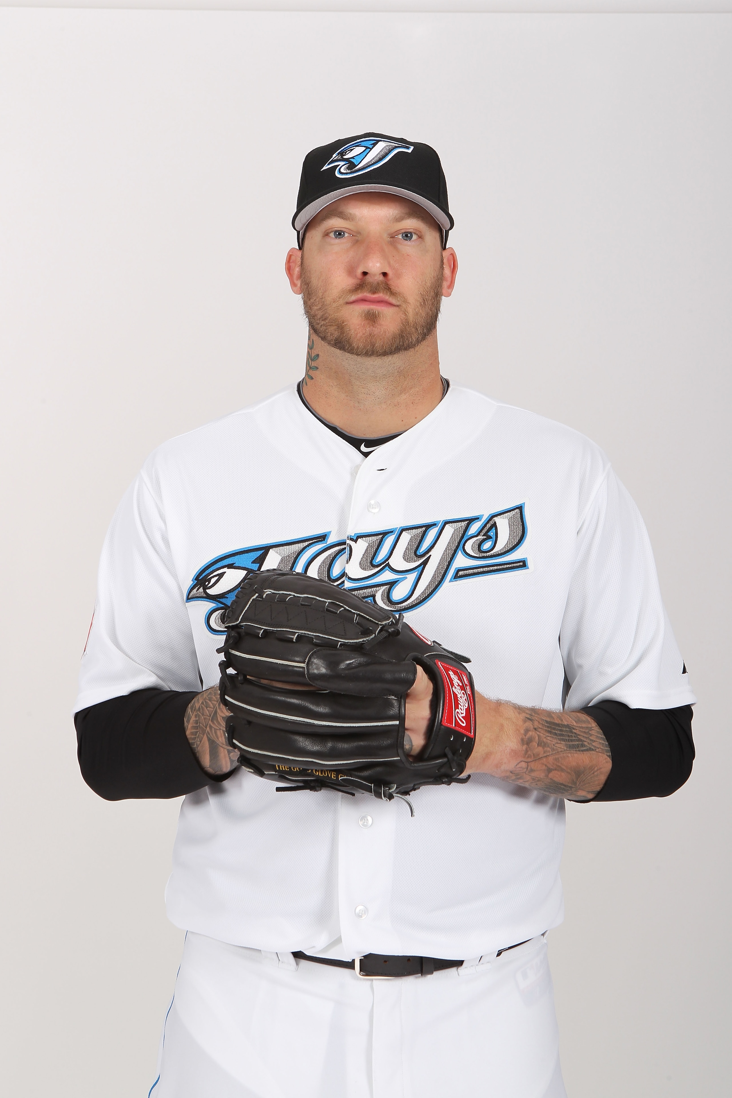 DUNEDIN, FL - FEBRUARY 20:  Jon Rauch #60 of the Toronto Blue Jays poses during photo day at Florida Auto Exchange Stadium on February 20, 2011 in Dunedin, Florida.  (Photo by Nick Laham/Getty Images)
