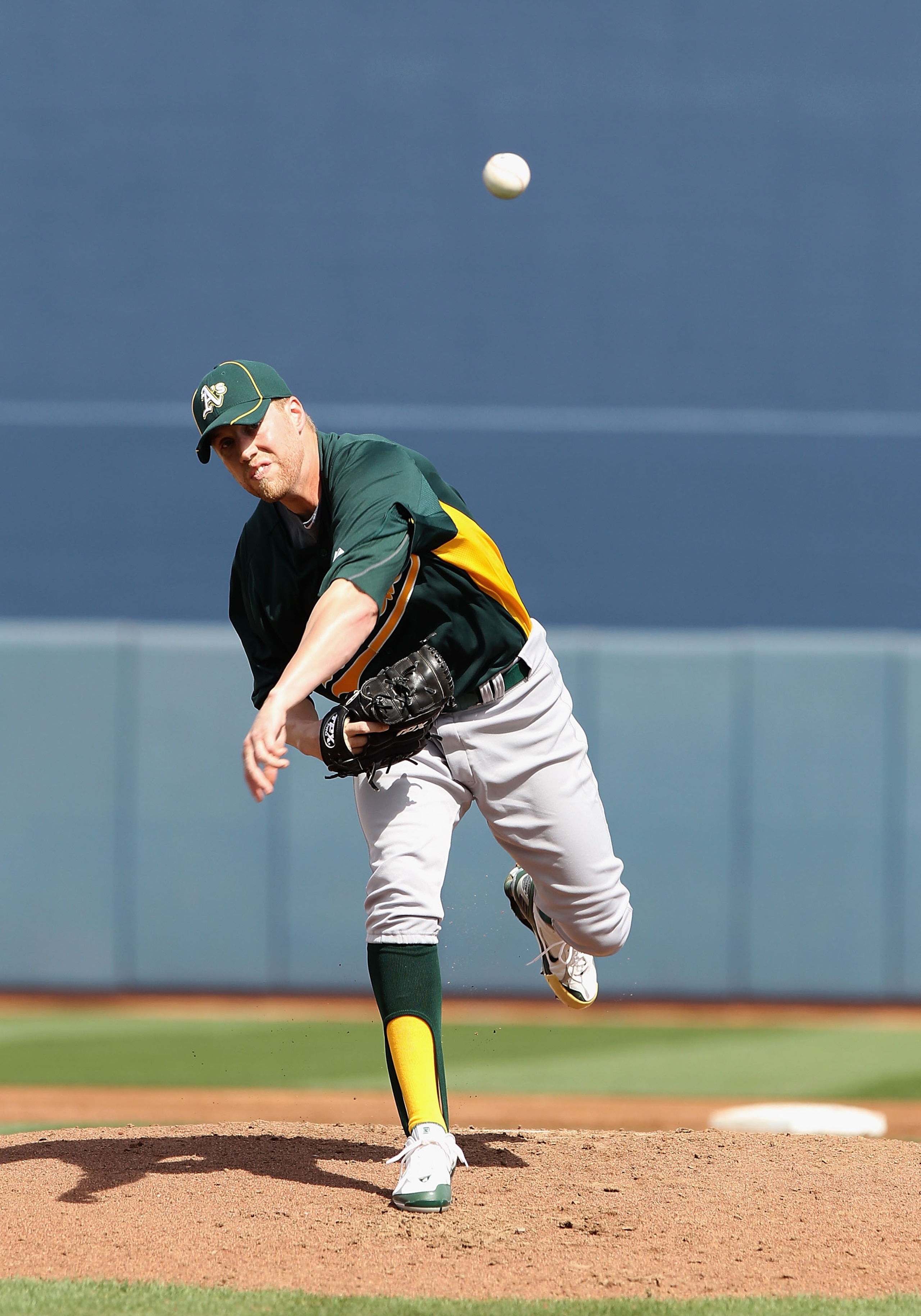 PEORIA, AZ - MARCH 06:  Starting pitcher Josh Outman #88 of the Oakland Athletics pitches against the San Diego Padres during the spring training game at Peoria Stadium on March 6, 2011 in Peoria, Arizona.  (Photo by Christian Petersen/Getty Images)