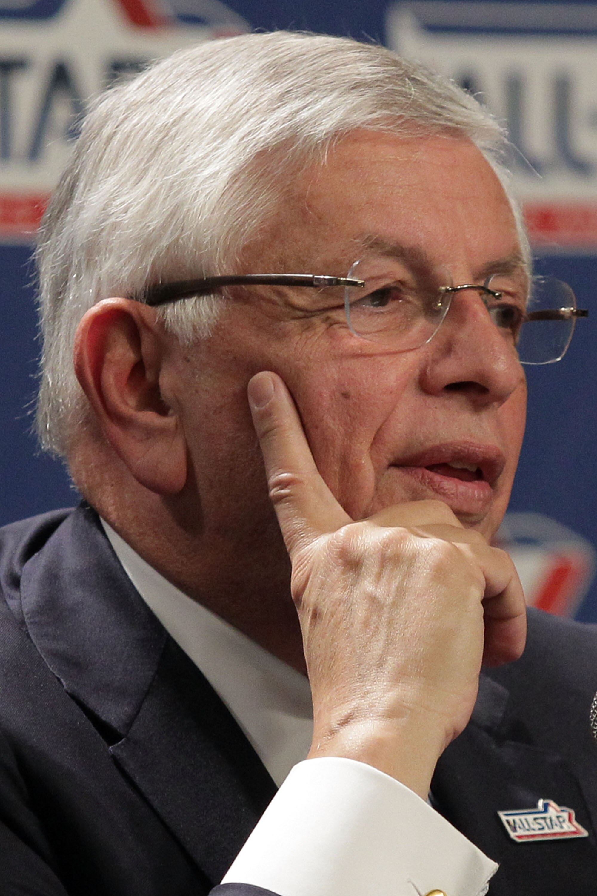 LOS ANGELES, CA - FEBRUARY 19: NBA Commissioner David Stern addresses the media before the start of NBA All-Star Saturday Night at Staples Center on February 19, 2011 in Los Angeles, California. (Photo by Noel Vasquez/Getty Images)