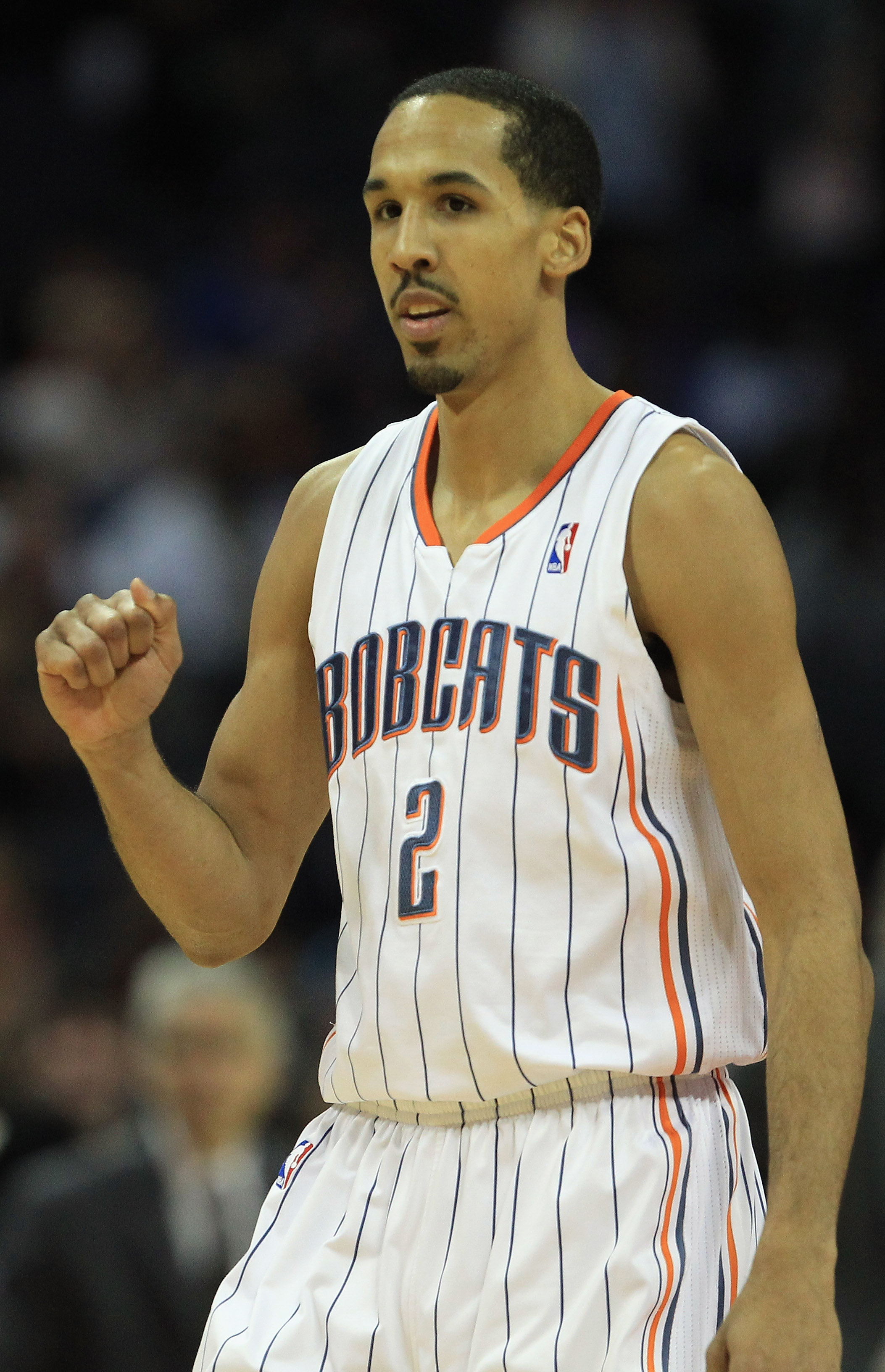 CHARLOTTE, NC - FEBRUARY 25: Shaun Livingston #2 of the Charlotte Bobcats reacts after a play during their game against the Sacramento Kings at Time Warner Cable Arena on February 25, 2011 in Charlotte, North Carolina. NOTE TO USER: User expressly acknow