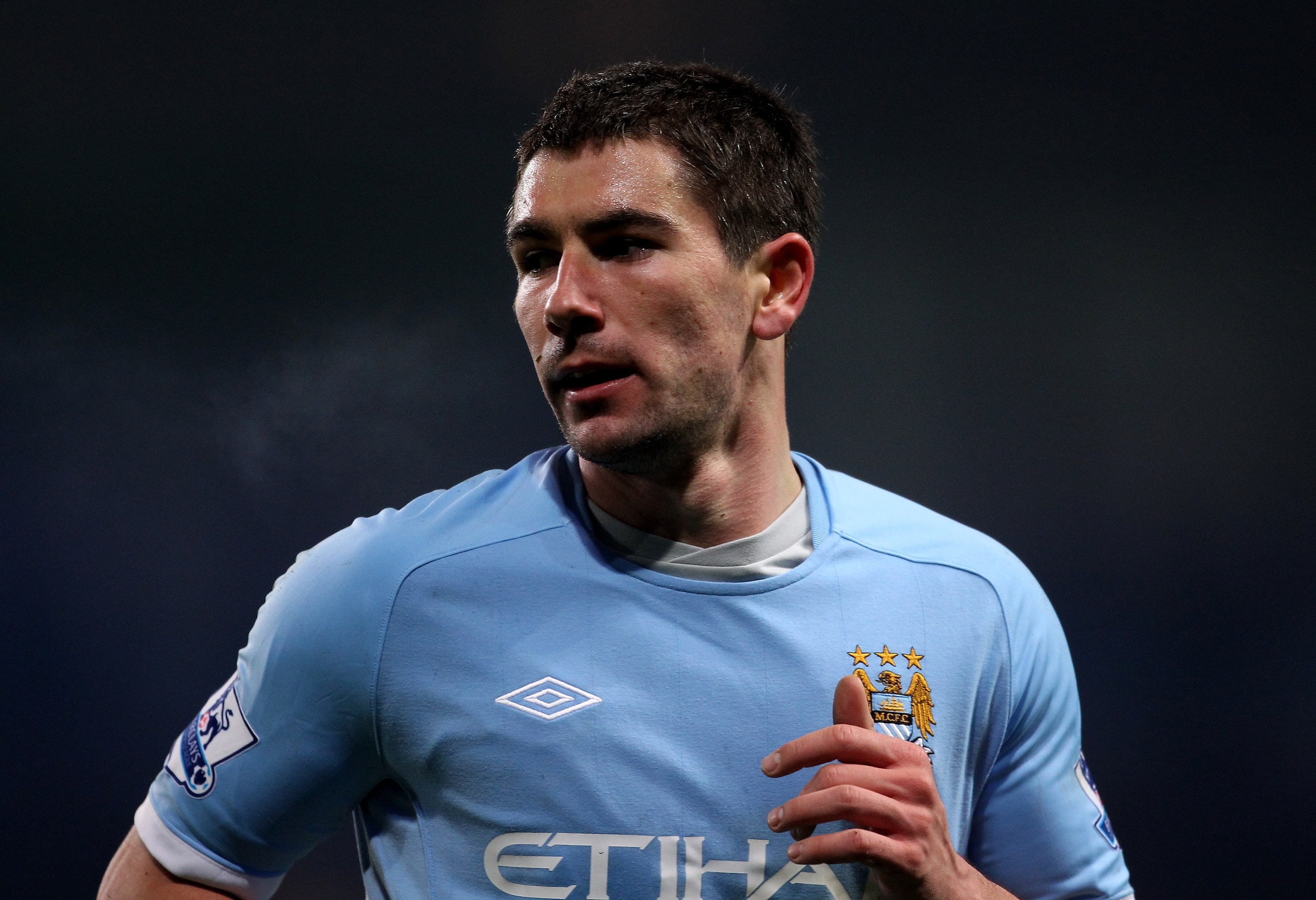 MANCHESTER, ENGLAND - MARCH 02:  Aleksandar Kolarov of Manchester City in action during the FA Cup sponsored by E.On Fifth Round match between Manchester City and Aston Villa at the City of Manchester Stadium on March 2, 2011 in Manchester, England.  (Pho