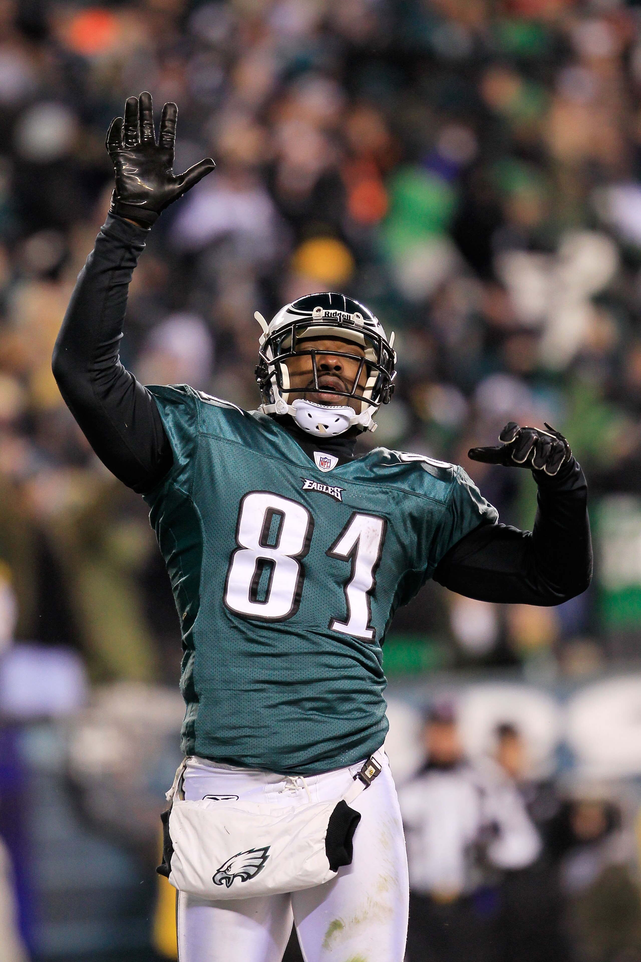 PHILADELPHIA, PA - JANUARY 09: Jason Avant #81 of the Philadelphia Eagles celebrates his third quarter touchdown against the Green Bay Packers during the 2011 NFC wild card playoff game at Lincoln Financial Field on January 9, 2011 in Philadelphia, Penns PHILADELPHIA, PA - JANUARY 09: Jason Avant #81 of the Philadelphia Eagles celebrates his third quarter touchdown against the Green Bay Packers during the 2011 NFC wild card playoff game at Lincoln Financial Field on January 9, 2011 in Philadelphia, Penns