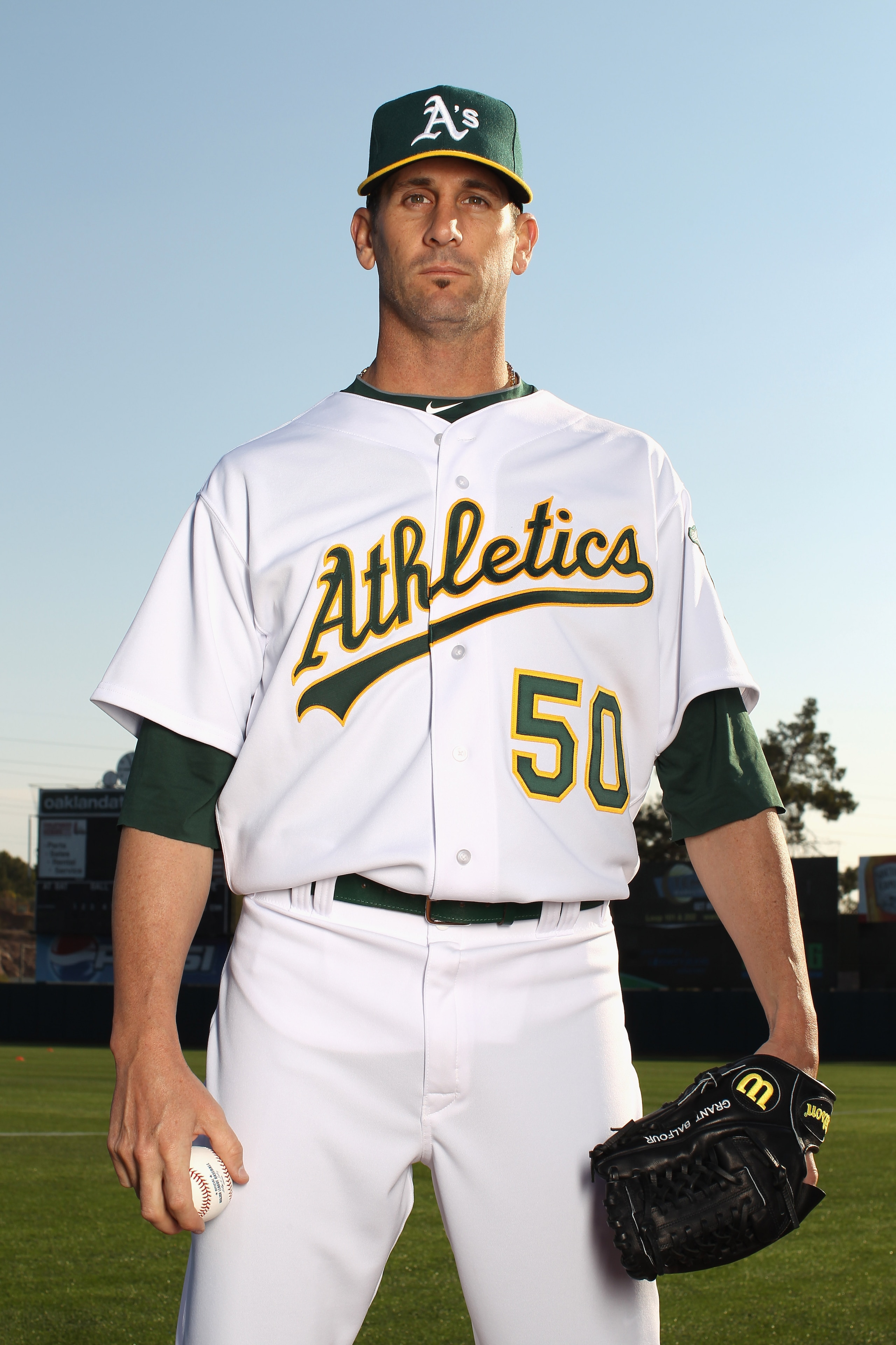 PHOENIX, AZ - FEBRUARY 24:  Grant Balfour #50 of the Oakland Athletics poses for a portrait during media photo day at Phoenix Municipal Stadium on February 24, 2011 in Phoenix, Arizona.  (Photo by Ezra Shaw/Getty Images)