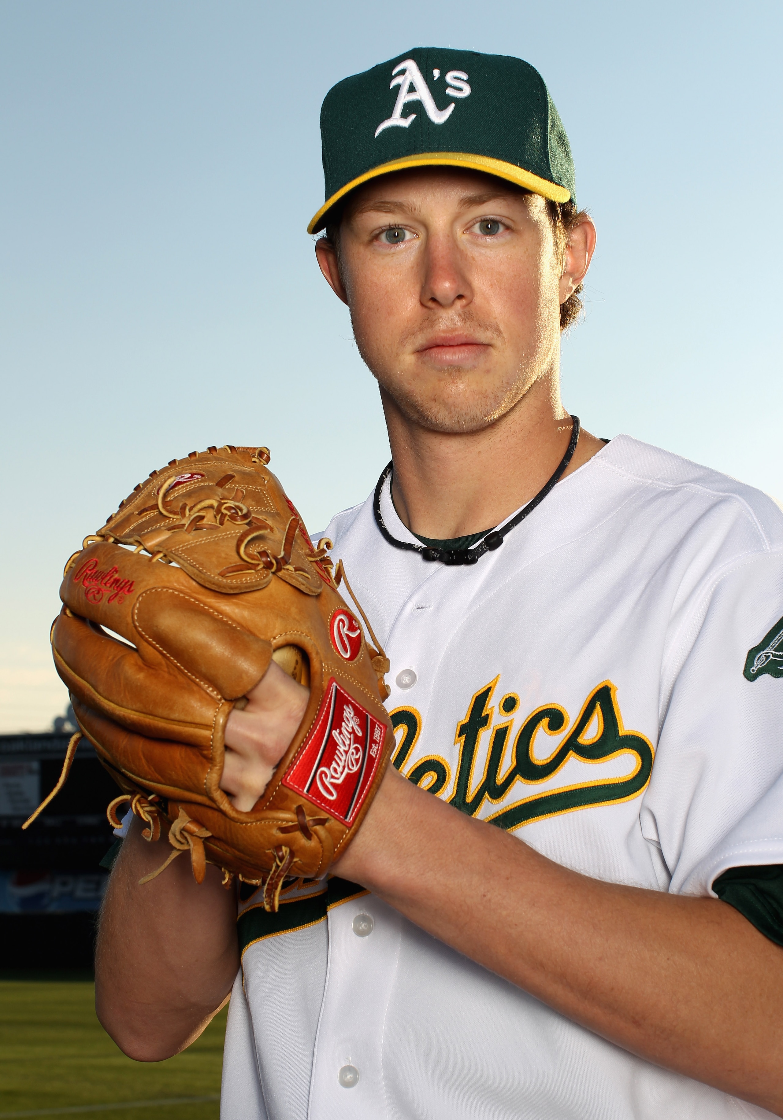 PHOENIX, AZ - FEBRUARY 24:  Trystan Magnuson #64 of the Oakland Athletics poses for a portrait during media photo day at Phoenix Municipal Stadium on February 24, 2011 in Phoenix, Arizona.  (Photo by Ezra Shaw/Getty Images)