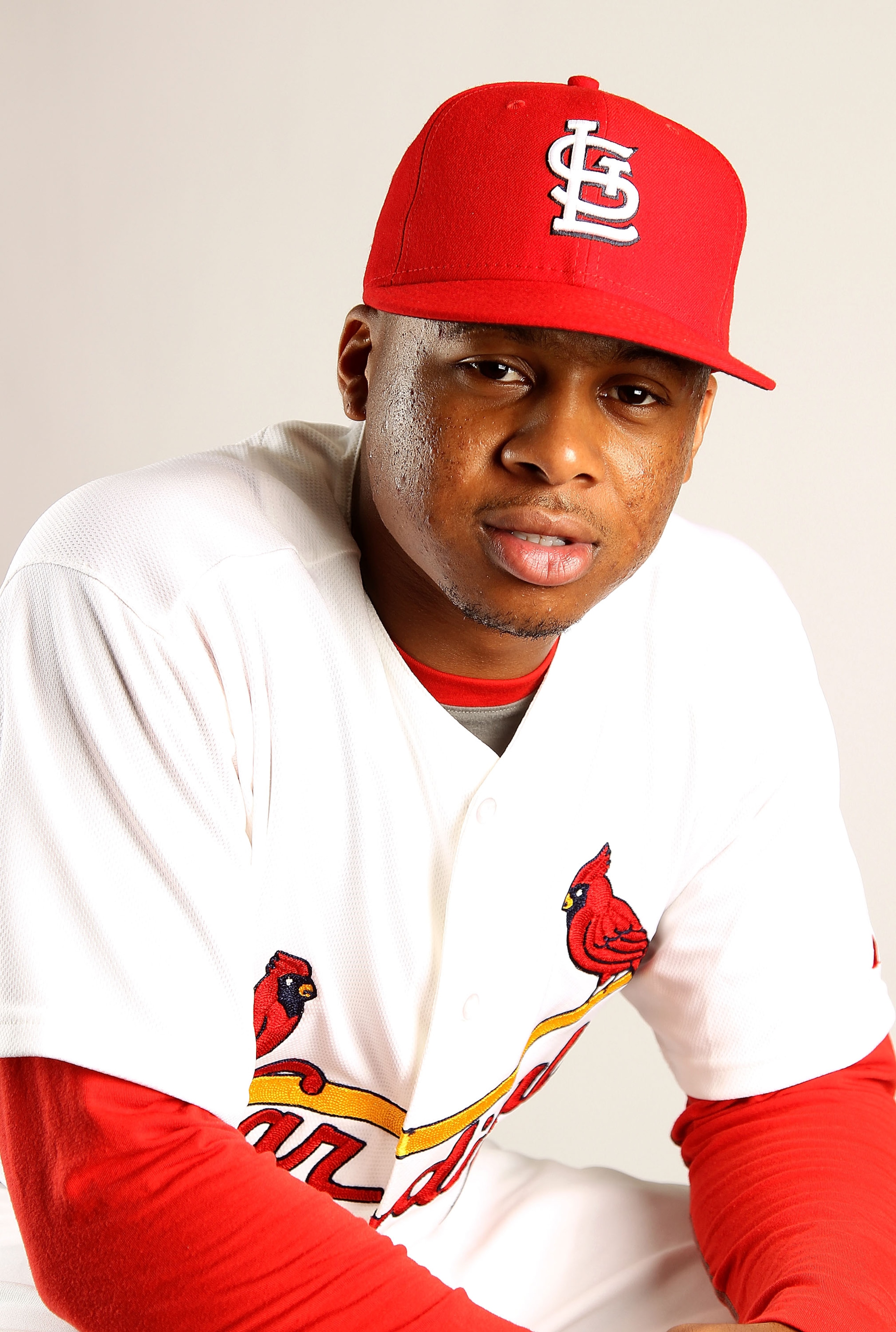 JUPITER, FL - FEBRUARY 24: Adron Chambers #57 of the St. Louis Cardinals during Photo Day at Roger Dean Stadium on February 24, 2011 in Jupiter, Florida.  (Photo by Mike Ehrmann/Getty Images)
