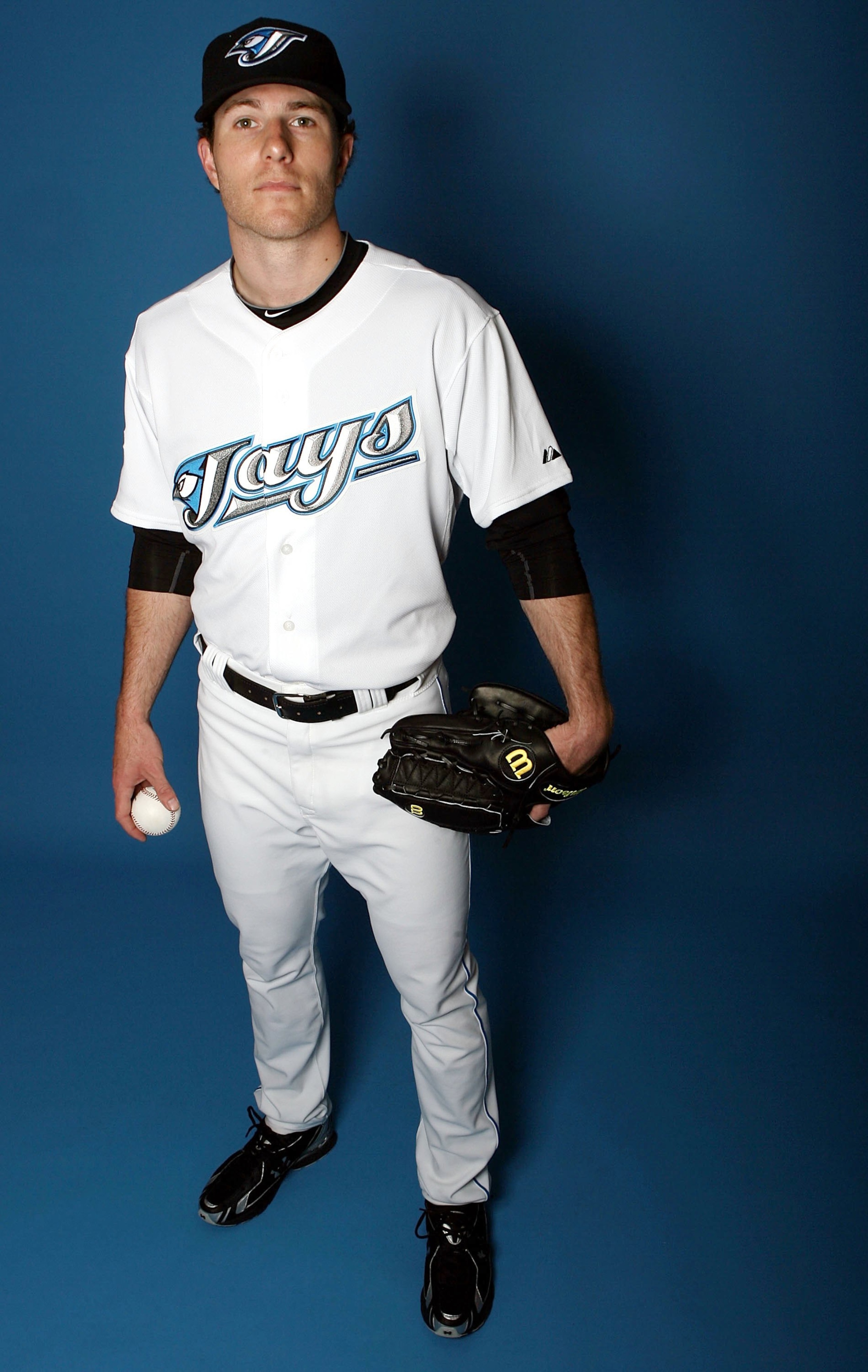 DUNEDIN, FL - MARCH 01:  Lance Broadway #36 of the Toronto Blue Jays poses for photos during media day  on March 1, 2010 in Dunedin, Florida.  (Photo by Marc Serota/Getty Images)