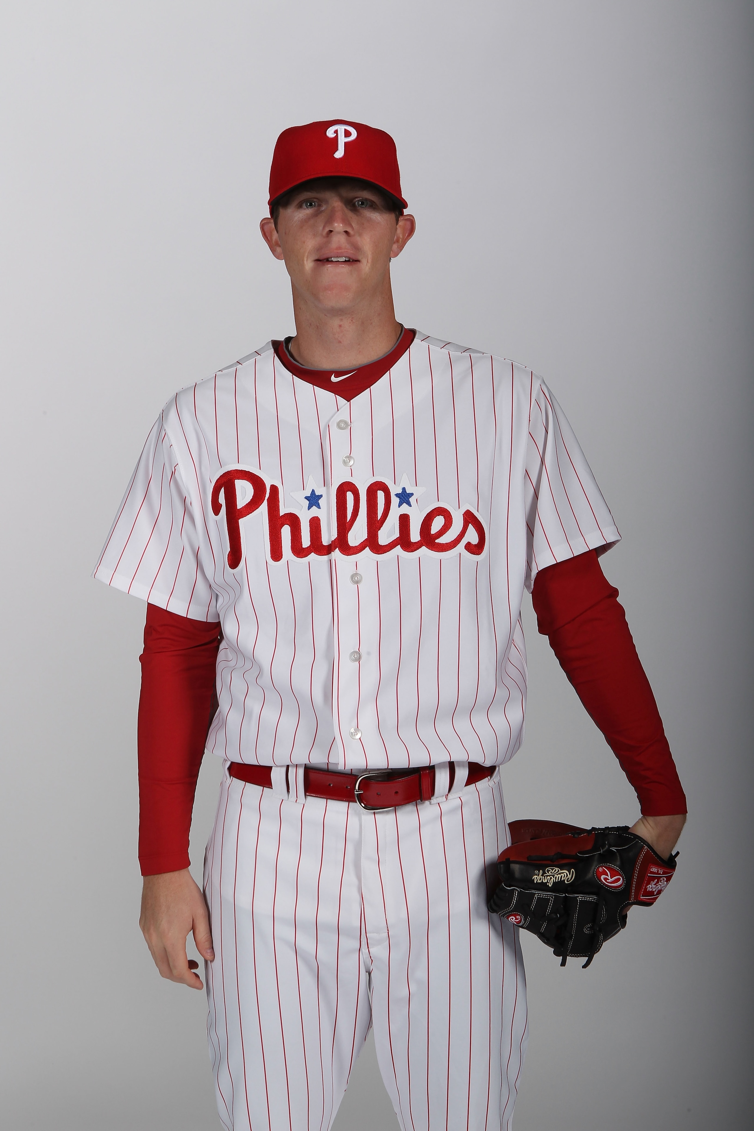 CLEARWATER, FL - FEBRUARY 22:  Justin De Fratus #72 of the Philadelphia Phillies poses for a photo during Spring Training Media Photo Day at Bright House Networks Field on February 22, 2011 in Clearwater, Florida.  (Photo by Nick Laham/Getty Images)