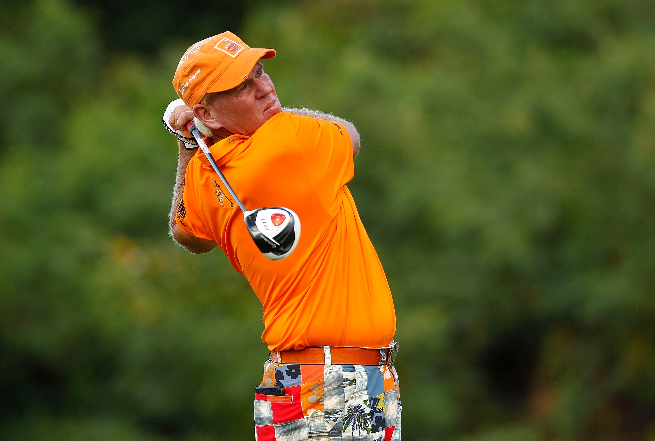 RIO GRANDE, PR - MARCH 10:  John Daly hits a drive during the first round of the Puerto Rico Open presented by seepuertorico.com at Trump International Golf Club on March 10, 2011 in Rio Grande, Puerto Rico.  (Photo by Michael Cohen/Getty Images)