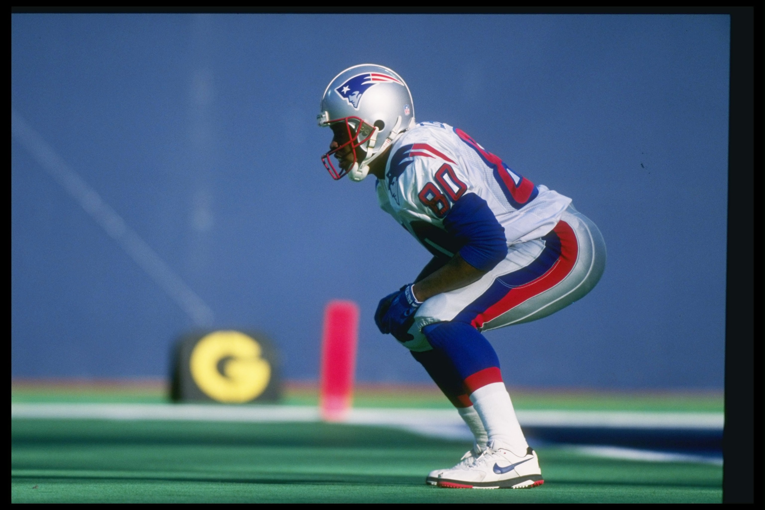 21 Dec 1996: Wide receiver Troy Brown of the New England Patriots in action during the Patriots 23-22 win over the New York Giants at Giants Stadium in East Rutherford, New Jersey.