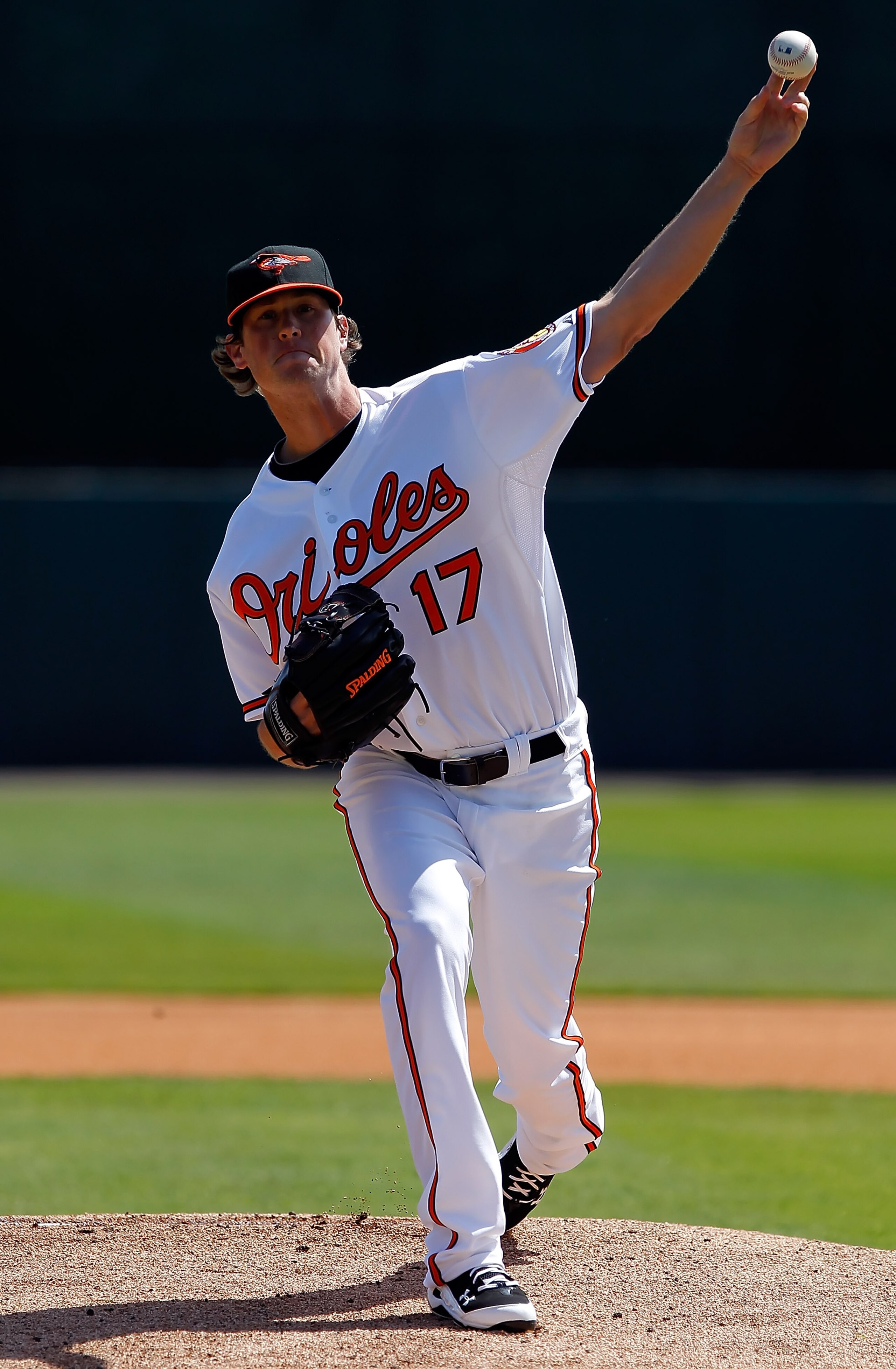 SARASOTA, FL - MARCH 03:  Pitcher Brian Matusz #17 of the Baltimore Orioles pitches against the Minnesota Twins during a Grapefruit League Spring Training Game at Ed Smith Stadium on March 3, 2011 in Sarasota, Florida.  (Photo by J. Meric/Getty Images)