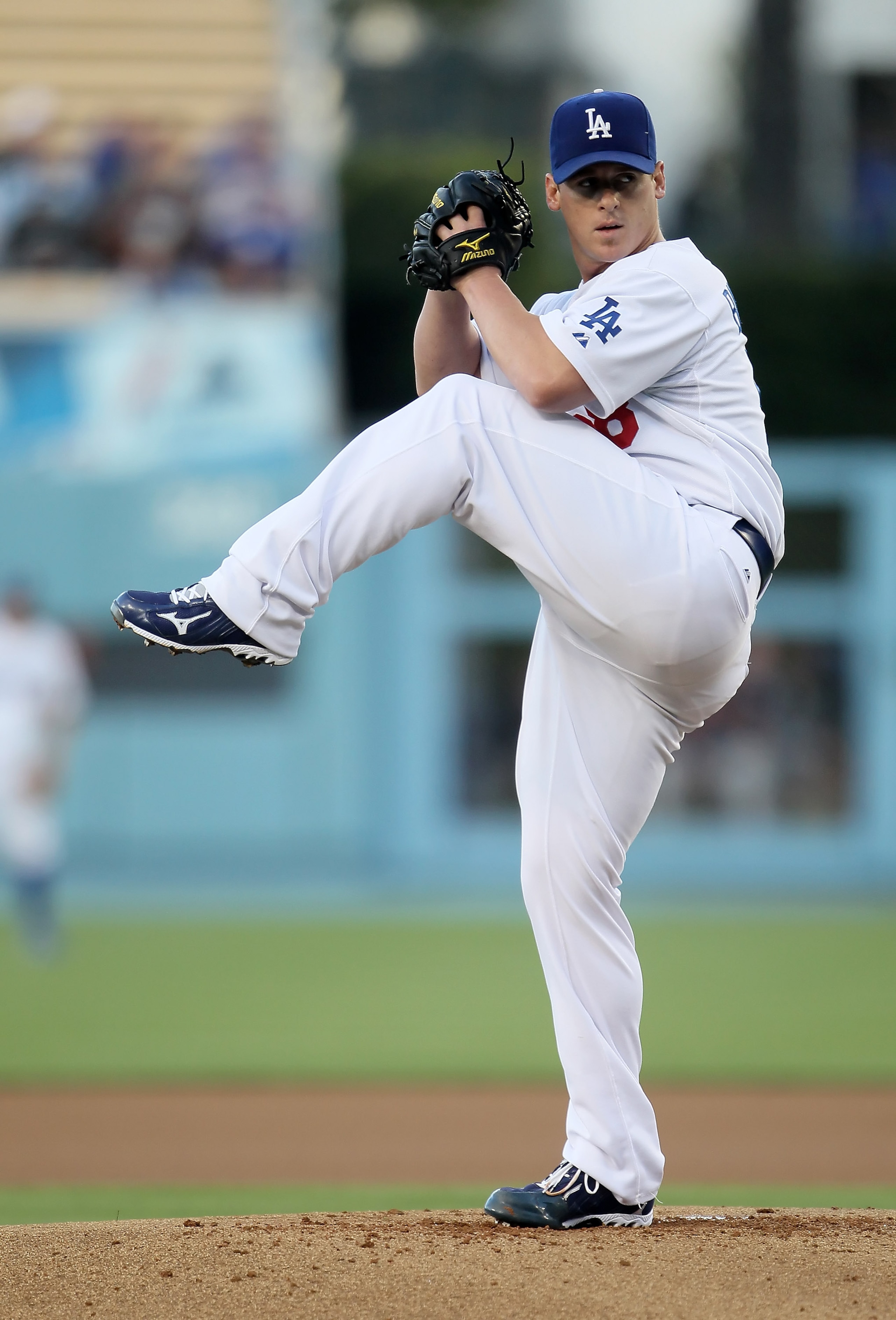 LOS ANGELES, CA - MAY 21:  Chad Billingsley #58 of the Los Angeles Dodgers pitches against the Detroit Tigers in the interleague game at Dodger Stadium on May 21, 2010 in Los Angeles, California.  (Photo by Jeff Gross/Getty Images)