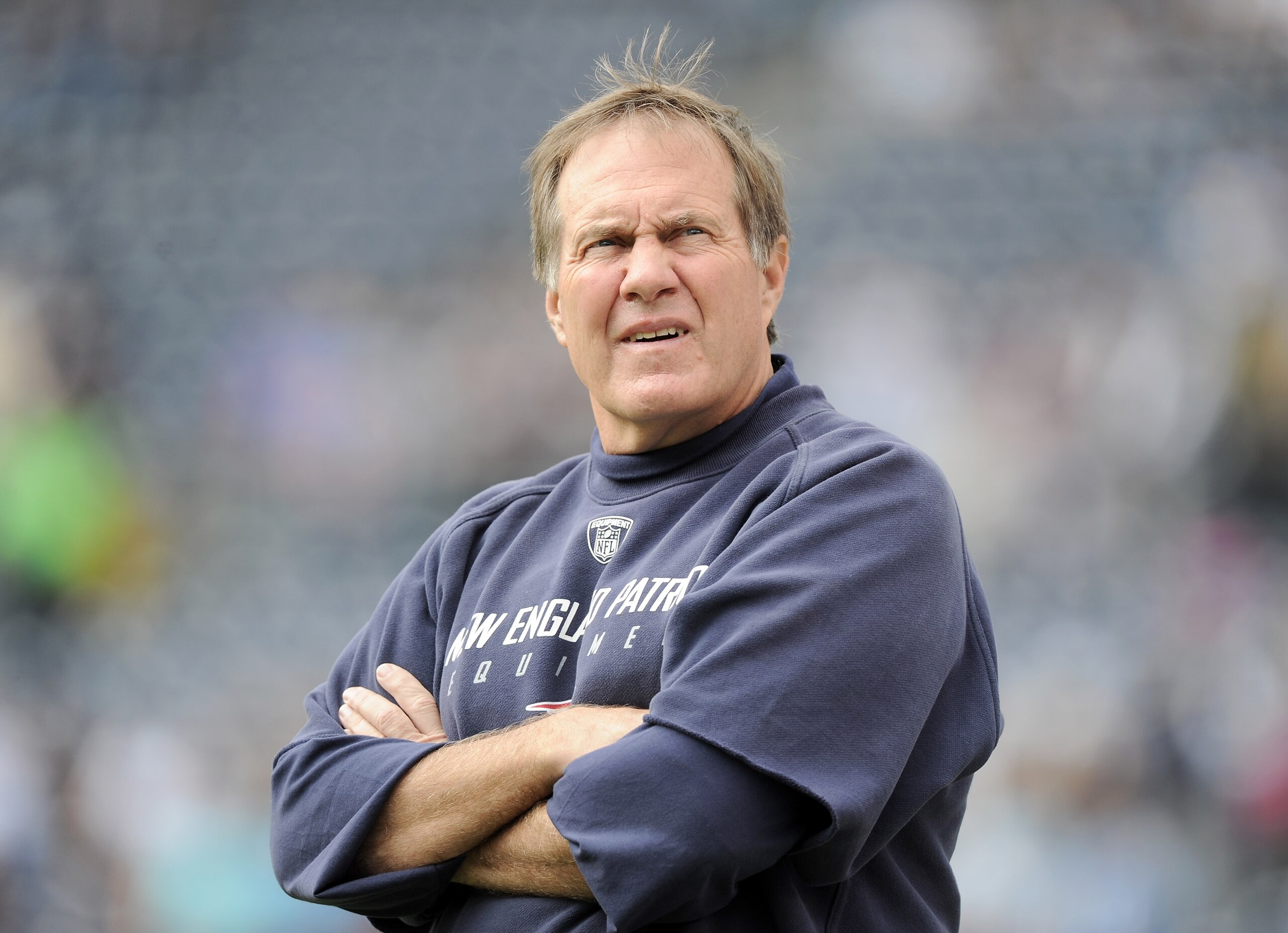 SAN DIEGO - OCTOBER 24: Head Coach Bill Belichick of the New England Patriots during warm up against the San Diego Chargers at Qualcomm Stadium on October 24, 2010 in San Diego, California. (Photo by Harry How/Getty Images) SAN DIEGO - OCTOBER 24: Head Coach Bill Belichick of the New England Patriots during warm up against the San Diego Chargers at Qualcomm Stadium on October 24, 2010 in San Diego, California. (Photo by Harry How/Getty Images)