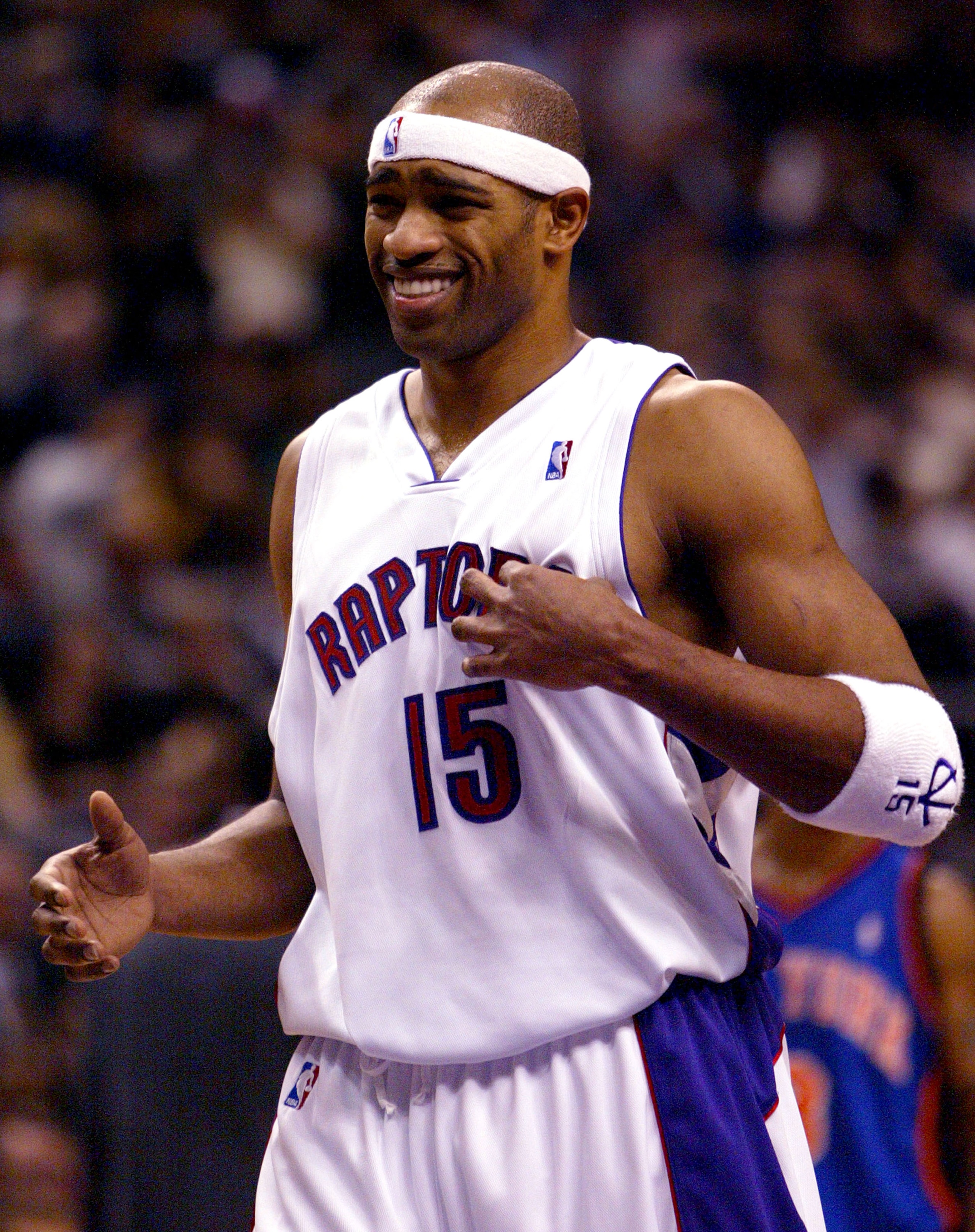 TORONTO - NOVEMBER 24:  Vince Carter #15 of the Toronto Raptors is on the court during the game against the New York Knicks at Air Canada Centre on November 24, 2004 in Toronto, Canada.  The Raptors won 114-91.  NOTE TO USER: User expressly acknowledges a